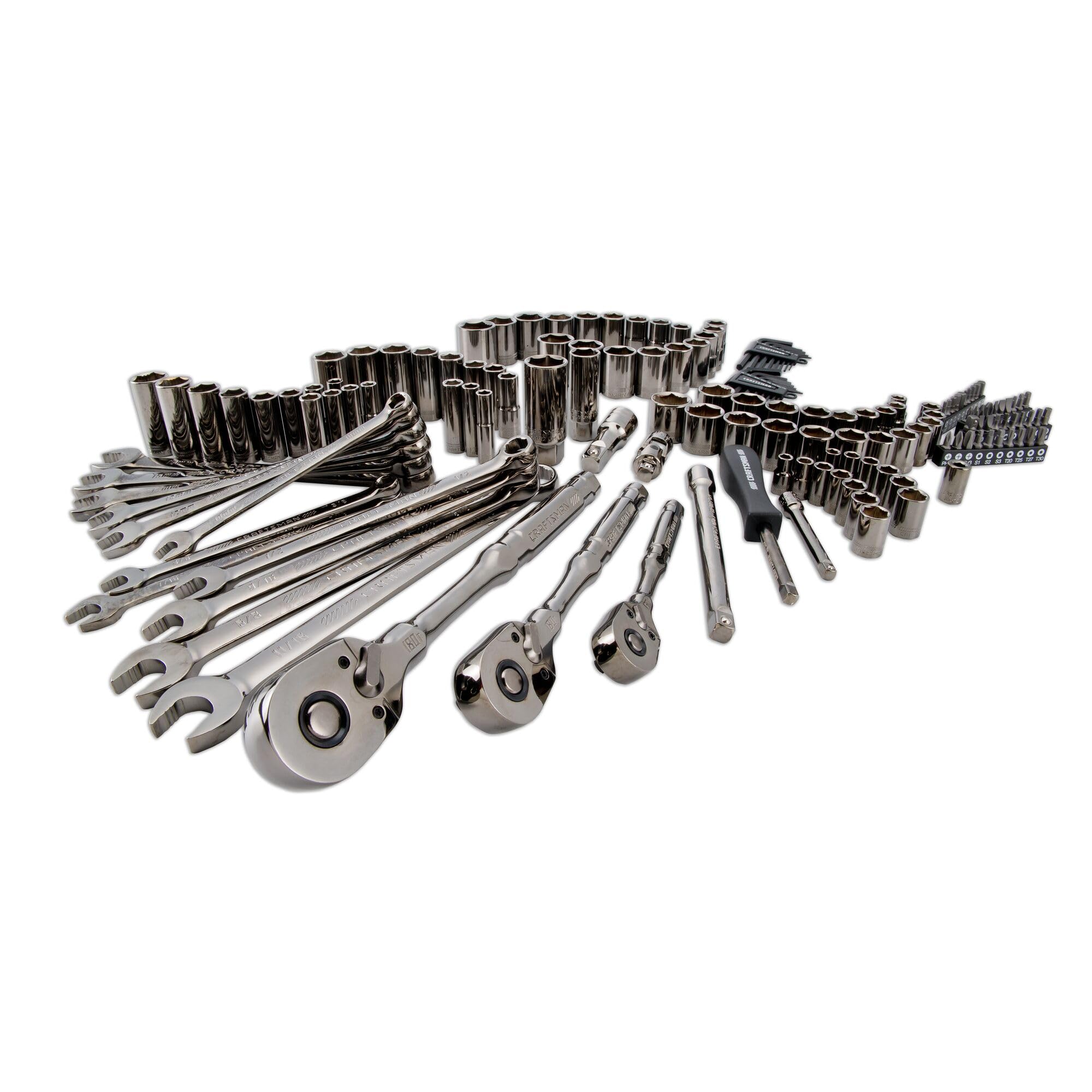 craftsman-overdrive-154-piece-gunmetal-chrome-mechanics-tool-set-standard-sae-me image 6