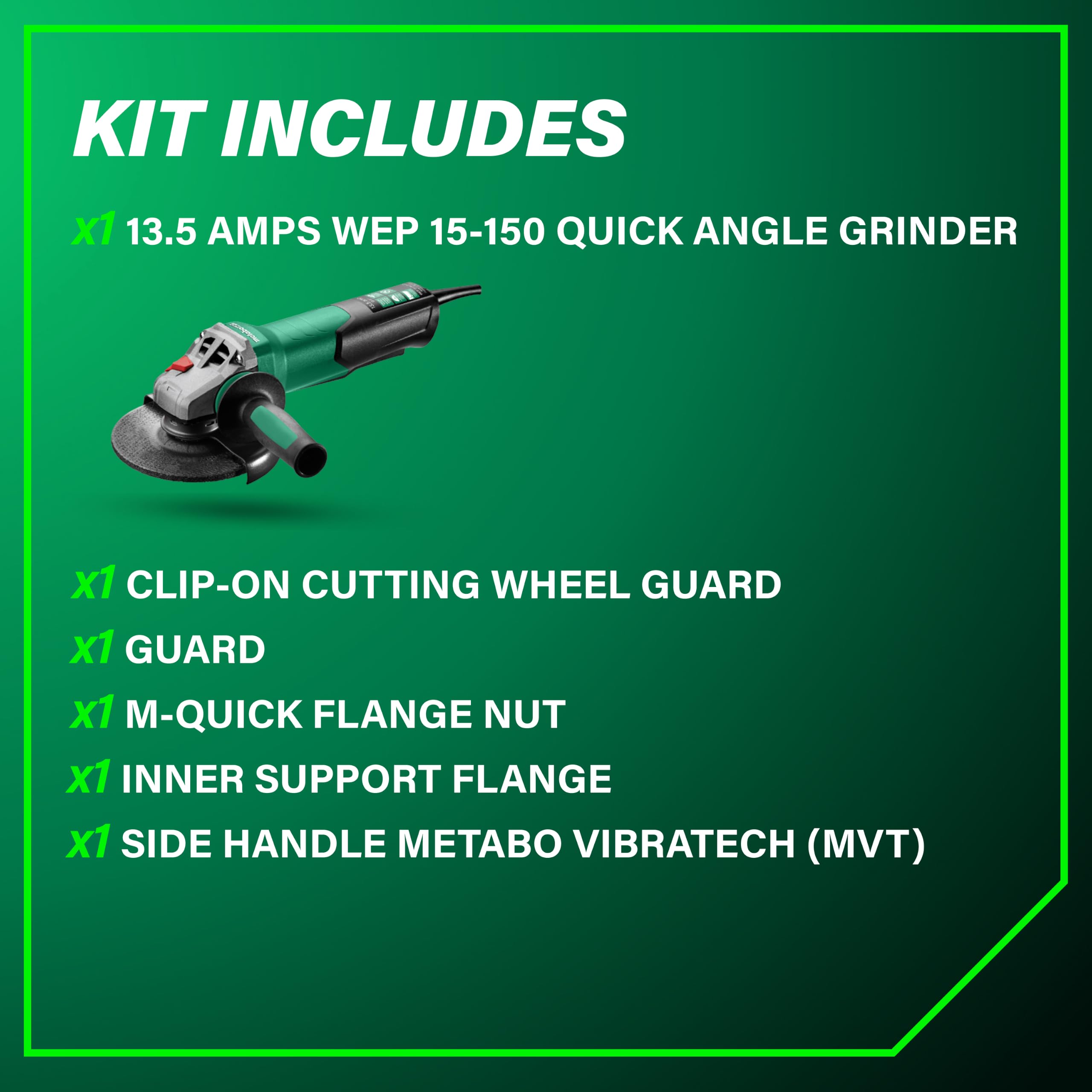 metabo-hpt-wep-15-150-6-inch-corded-angle-grinder-13-5-amp-9-600-rpm-made-in-ger image 5