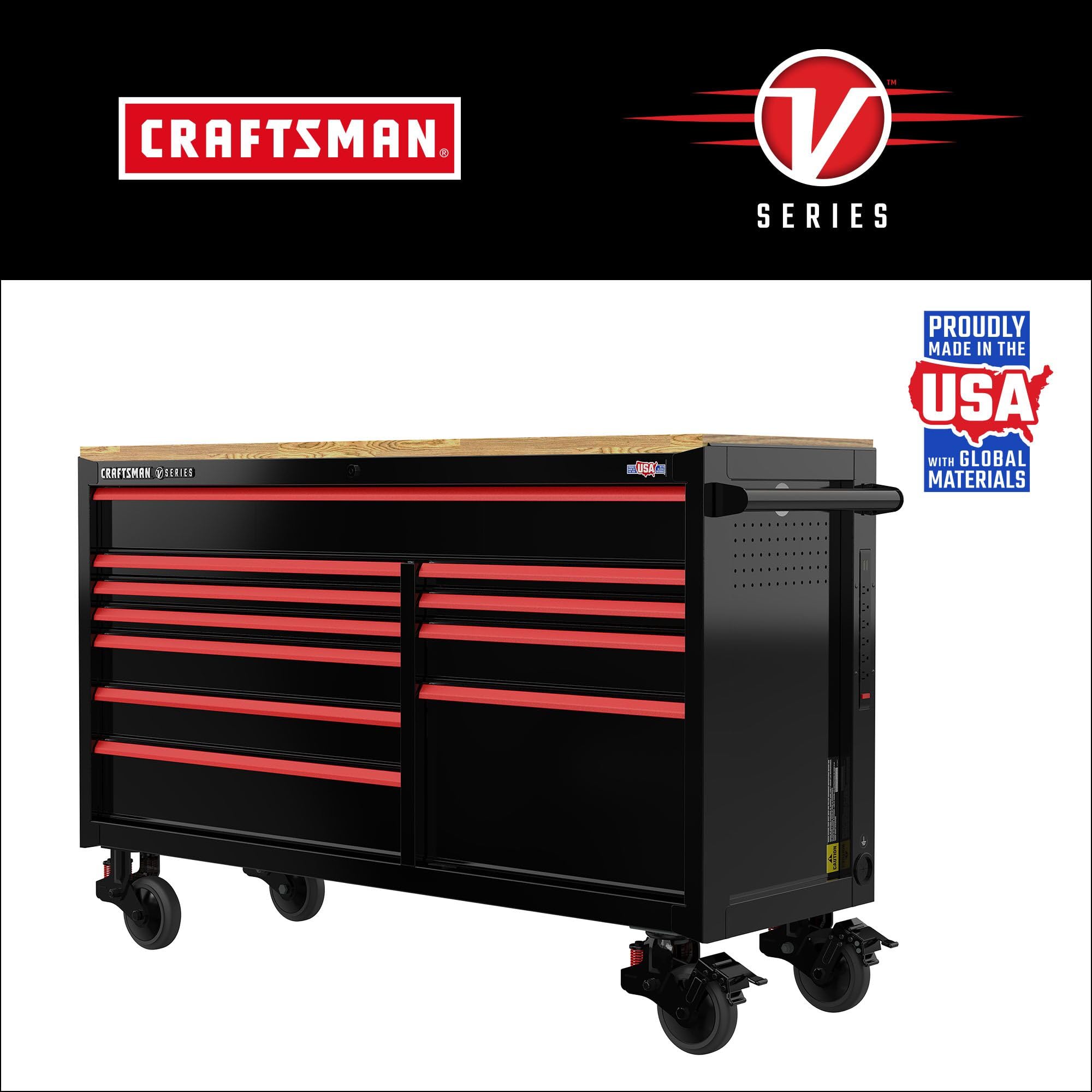 craftsman-v-series-63-in-garage-storage-mobile-workstation-with-11-drawers-cmstv image 2
