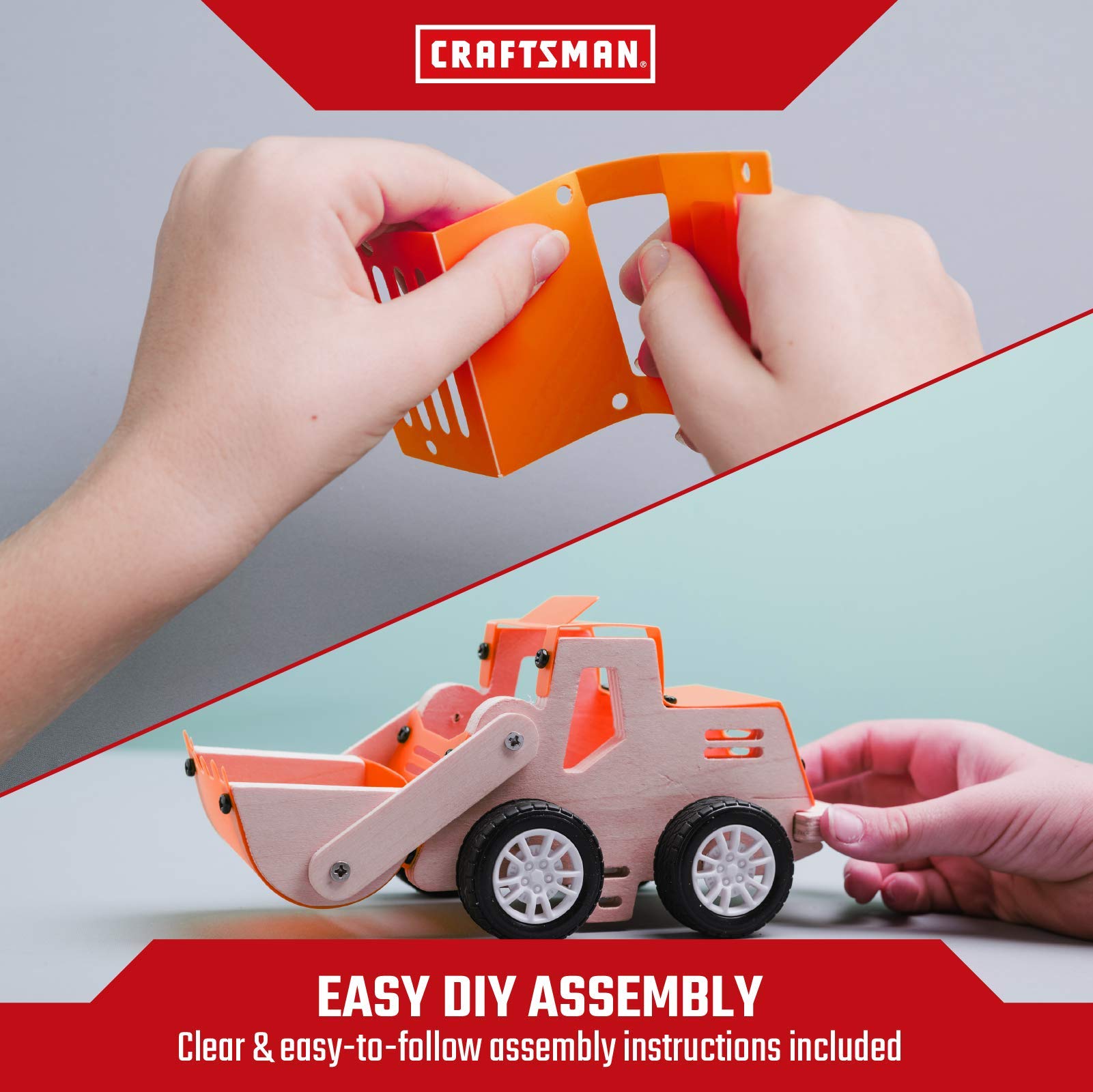 craftsman-front-loader-kit-wooden-building-set-for-kids image 6