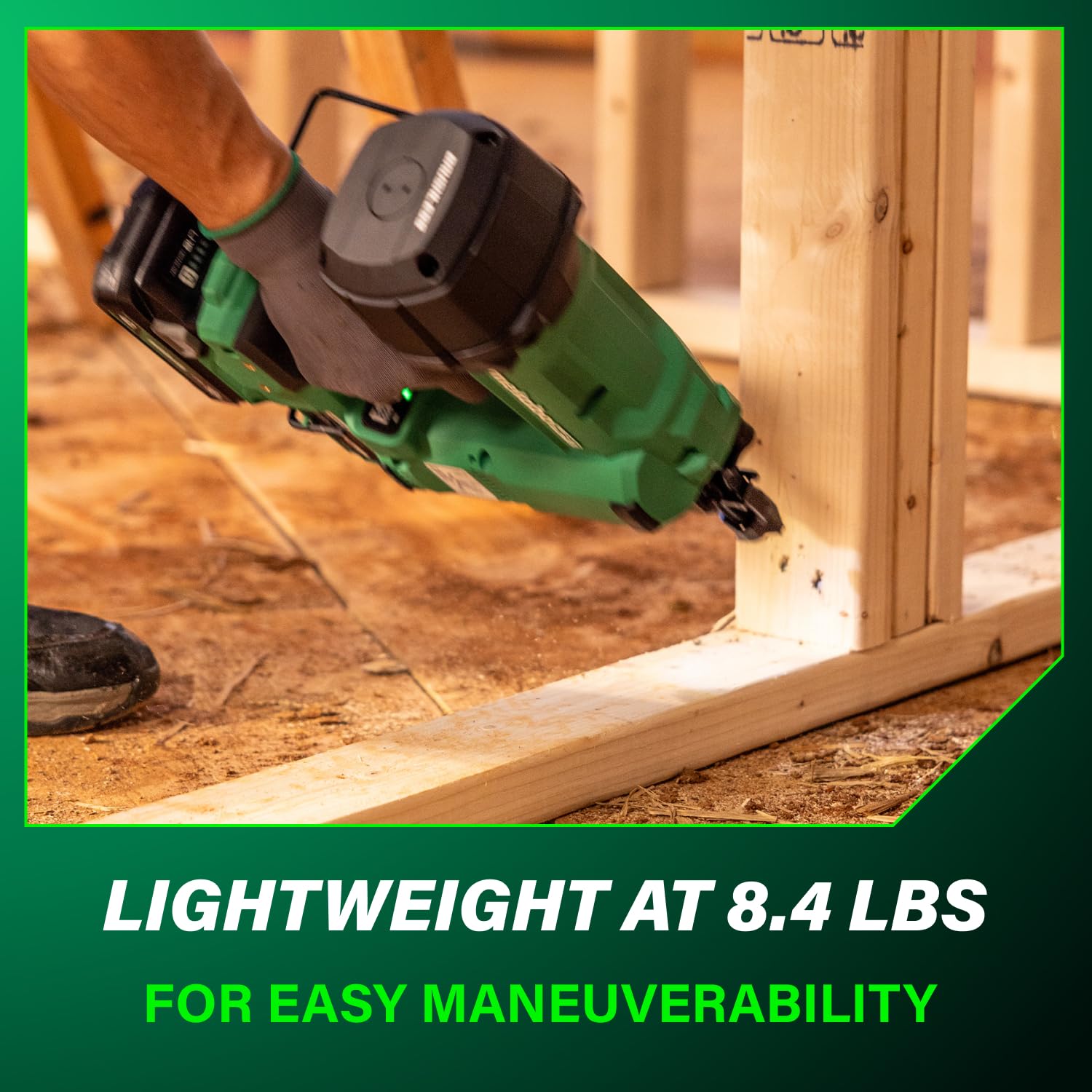 metabo-hpt-18v-multivolt-cordless-21-framing-nailer-kit-nr1890dra-with-4-0ah-bat image 5