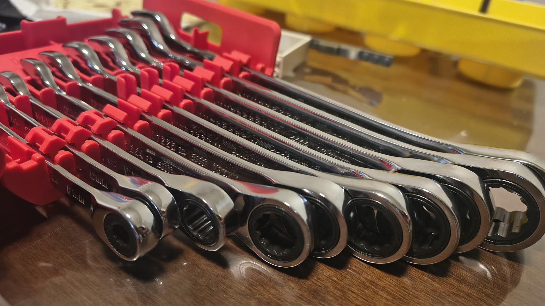 Good wrenches, but the ratcheting is a bit stiff