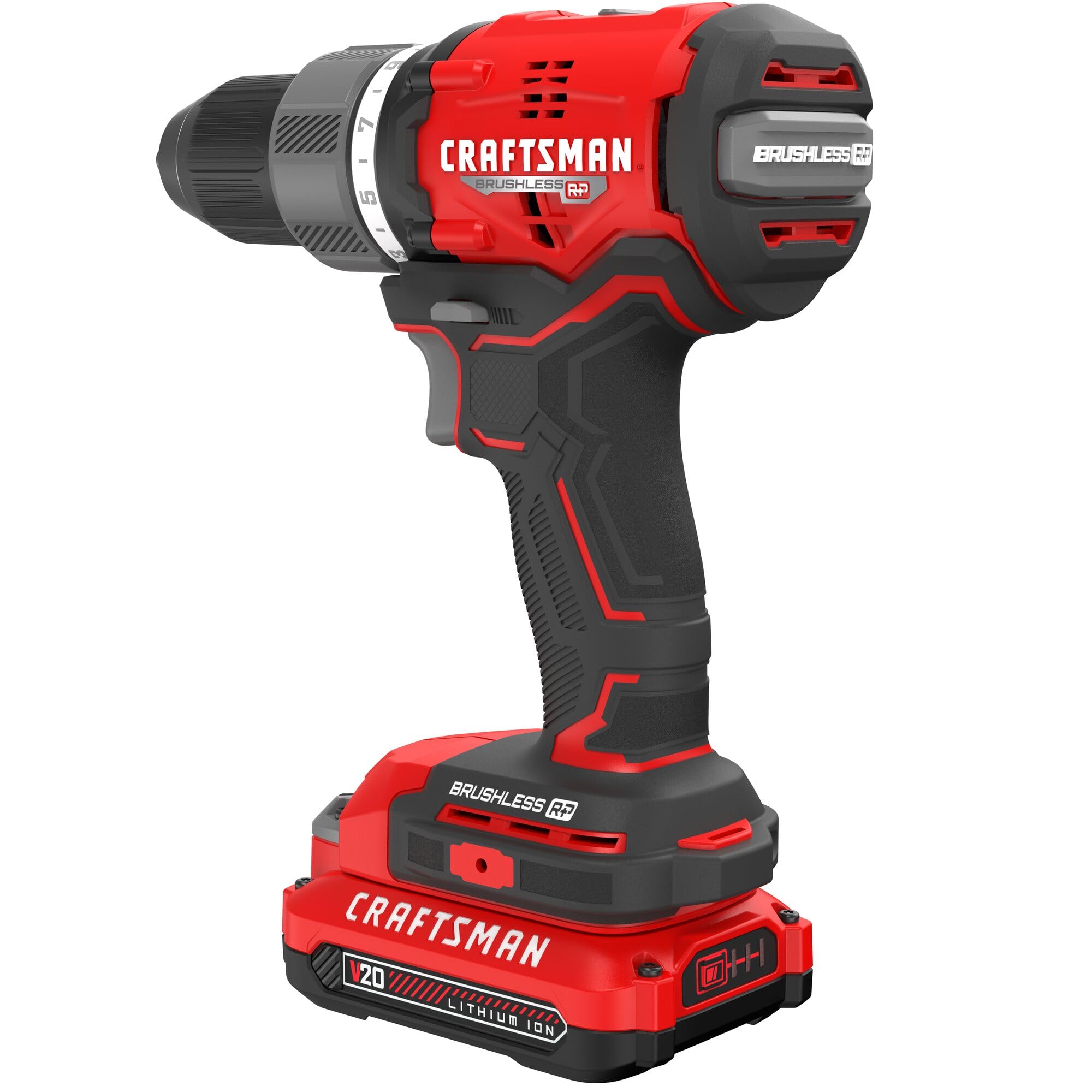 craftsman-cmcd713c1-v20-1-2-inch-brushless-cordless-drill-driver-kit-with-1-batt image 6