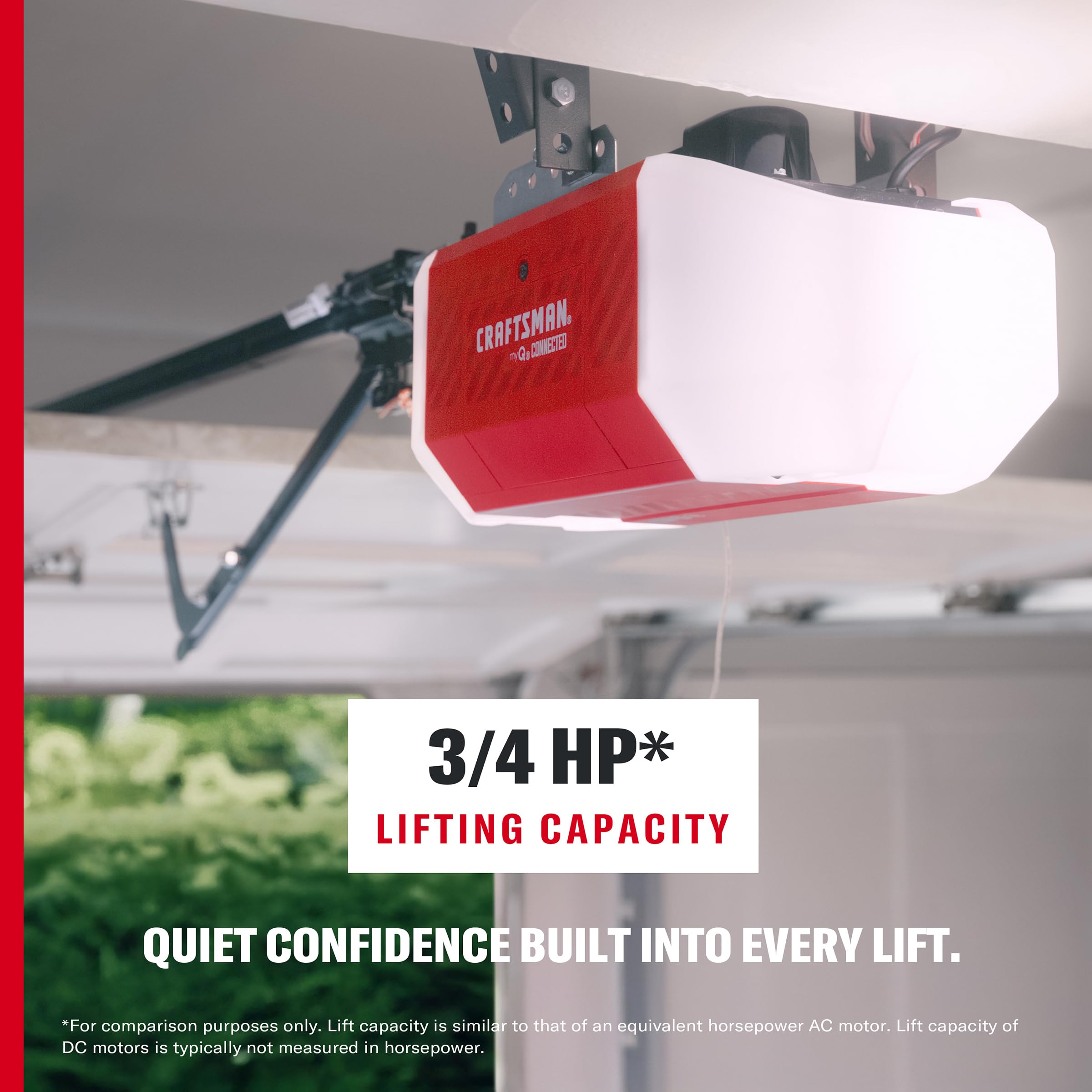 craftsman-3-4-hp-myq-ultra-quiet-smart-belt-drive-garage-door-opener-with-wi-fi- image 3