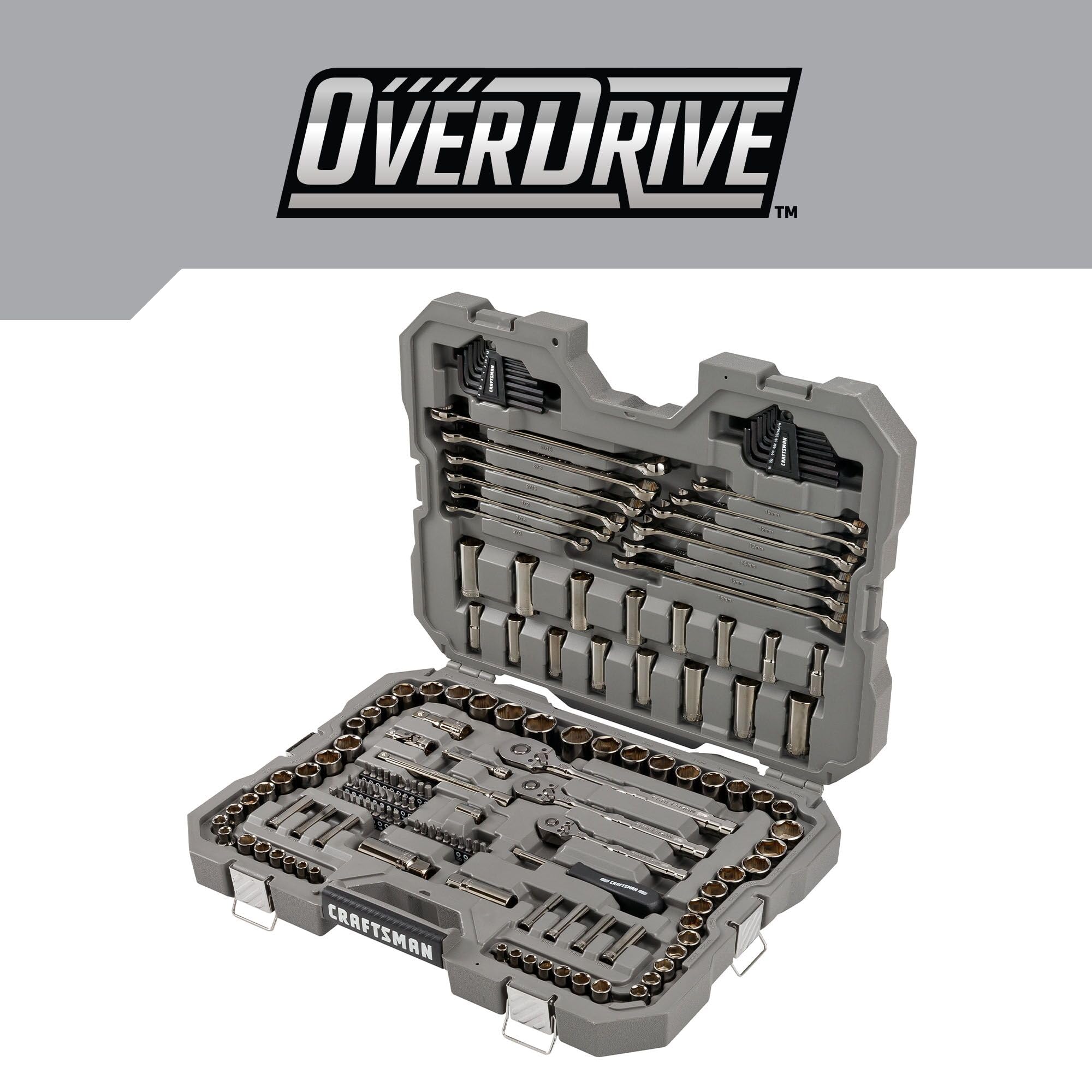 craftsman-overdrive-154-piece-gunmetal-chrome-mechanics-tool-set-standard-sae-me image 3
