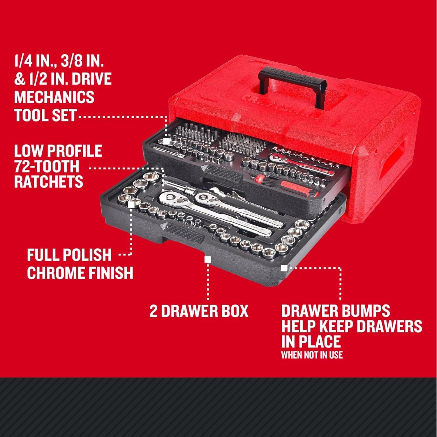 craftsman-256-piece-mechanics-tool-set-cmmt45256-with-72-tooth-low-profile-ratch image 3