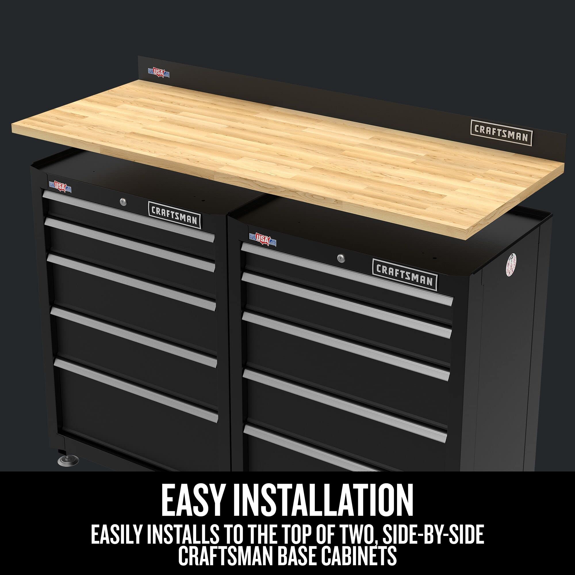 craftsman-wood-top-work-surface-with-steel-backsplash-cmst25302bk image 7