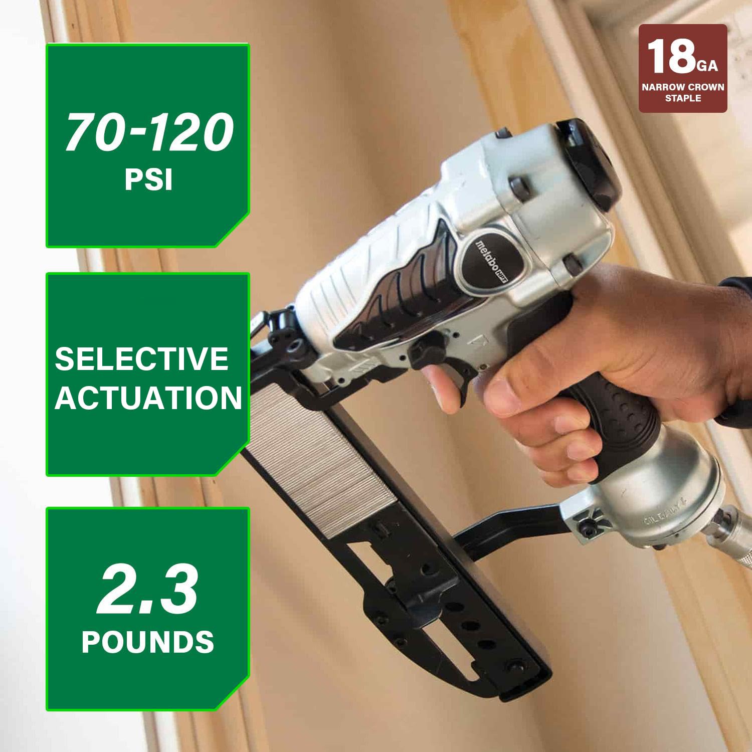 metabo-hpt-18-gauge-narrow-crown-stapler-pneumatic-n3804ab3-1-2-to-1-1-2-staples image 3
