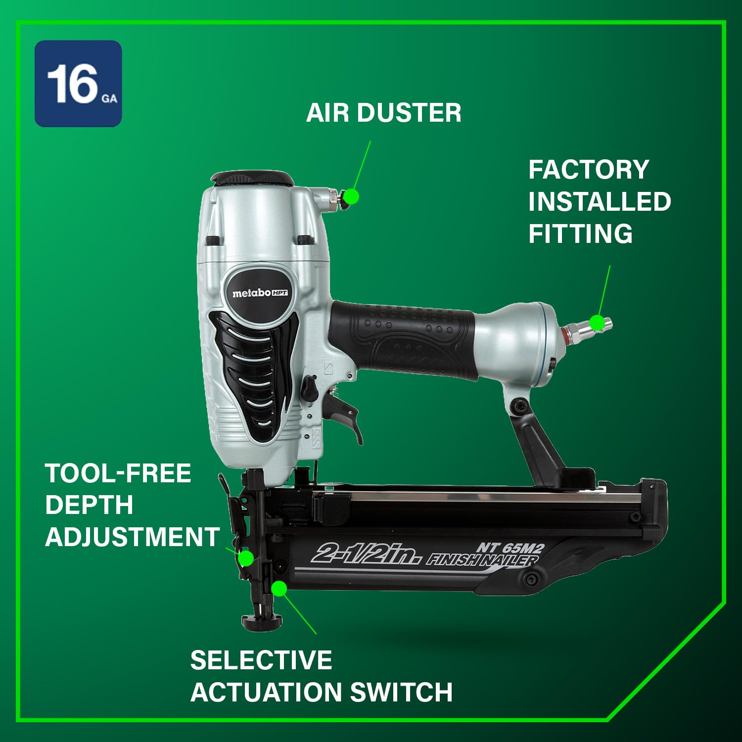 metabo-hpt-finish-nailer-with-air-duster-16-gauge-nt65m2s image 4