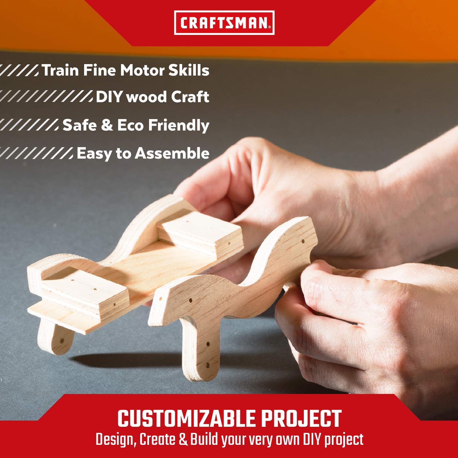 craftsman-wooden-monster-truck-building-kit-for-kids-diy-stem-craft-paint-includ image 7