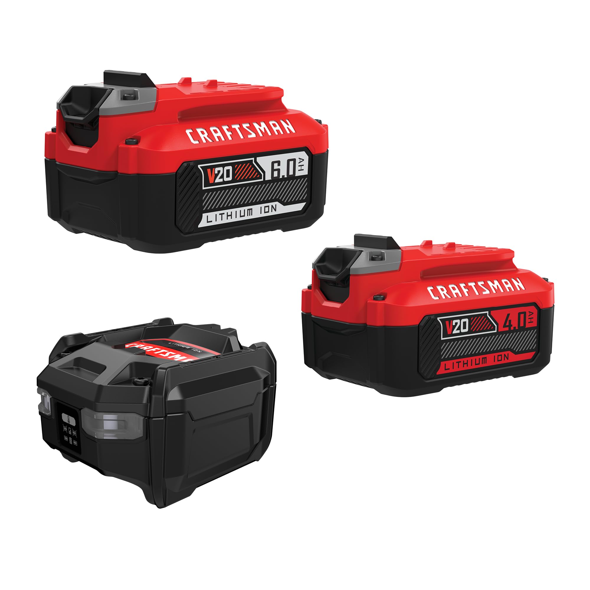craftsman-v20-20v-battery-and-charger-kit-cmcb2046-ck-4ah-6ah-batteries-charger image 1