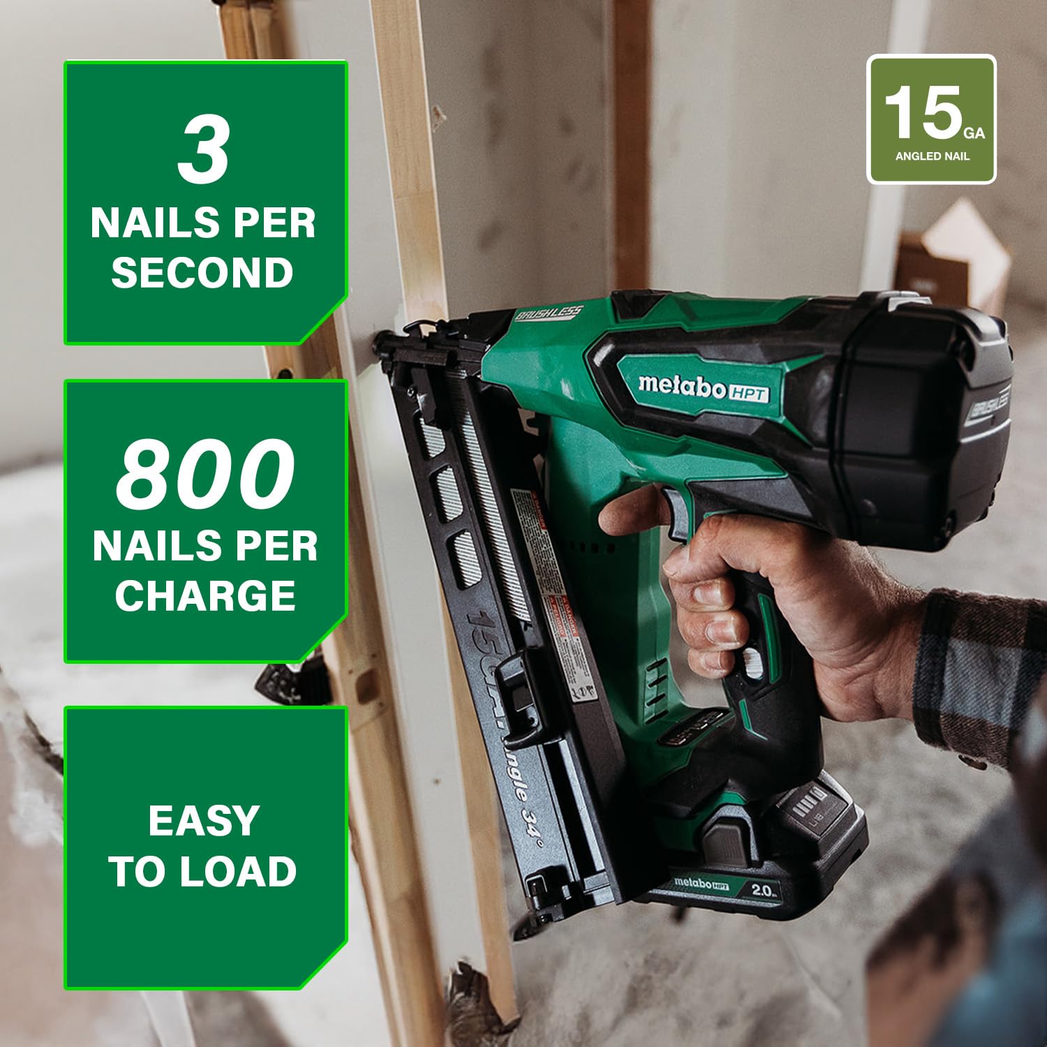 metabo-hpt-18v-multivolt-brushless-15-gauge-angled-finish-nailer-kit-nt1865dmast image 2