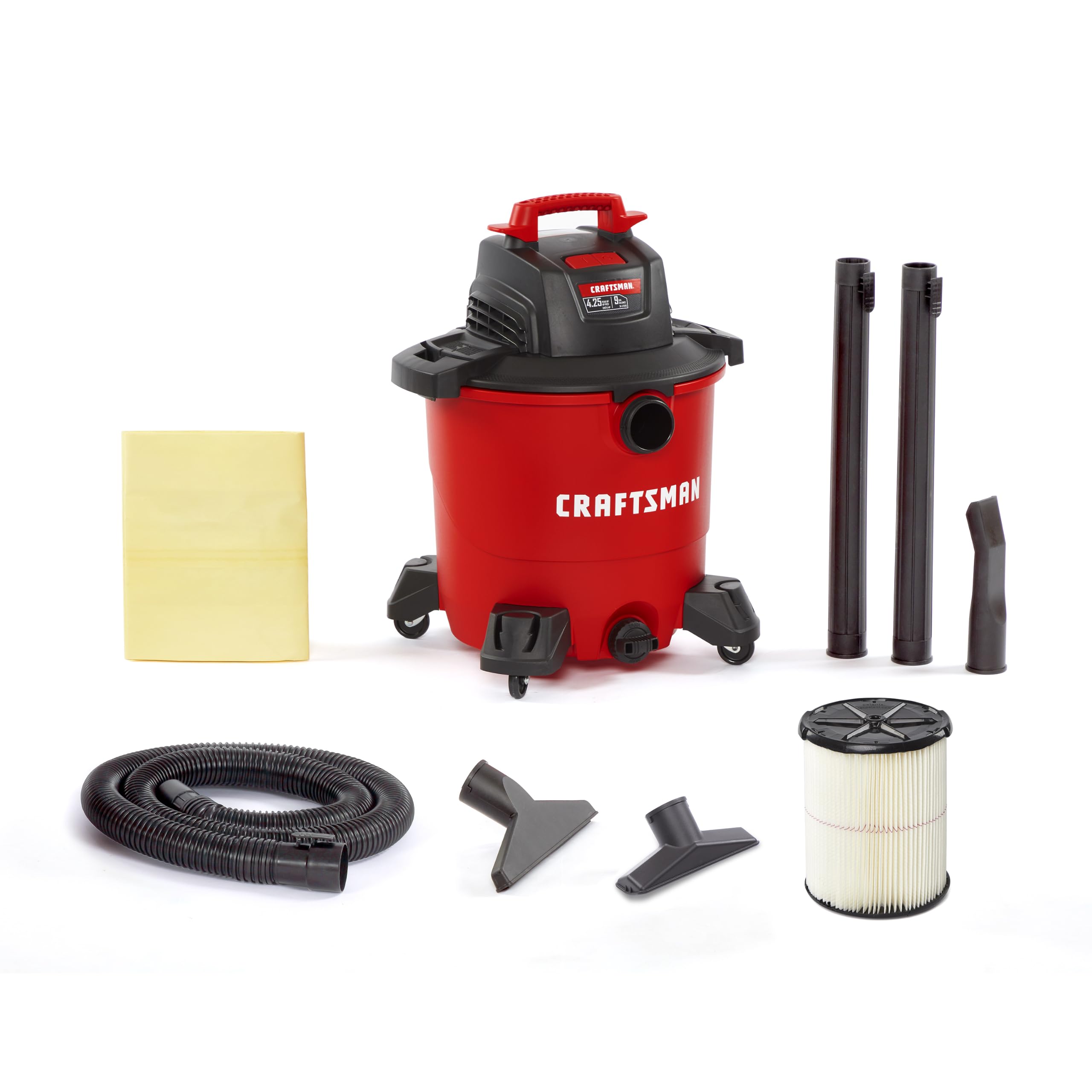 craftsman-9-gallon-4-25-peak-hp-wet-dry-shop-vacuum-cmxevbe17590-with-blower-por image 1
