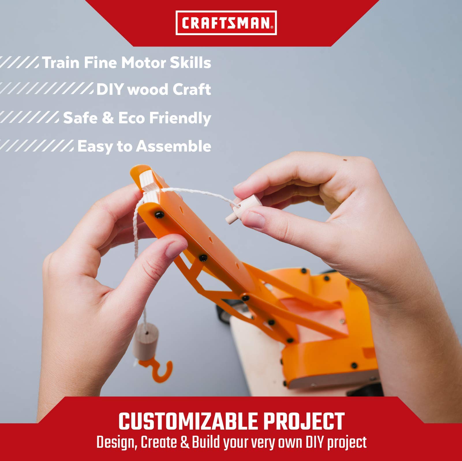 craftsman-lifting-crane-kit-wooden-building-set-for-kids image 6