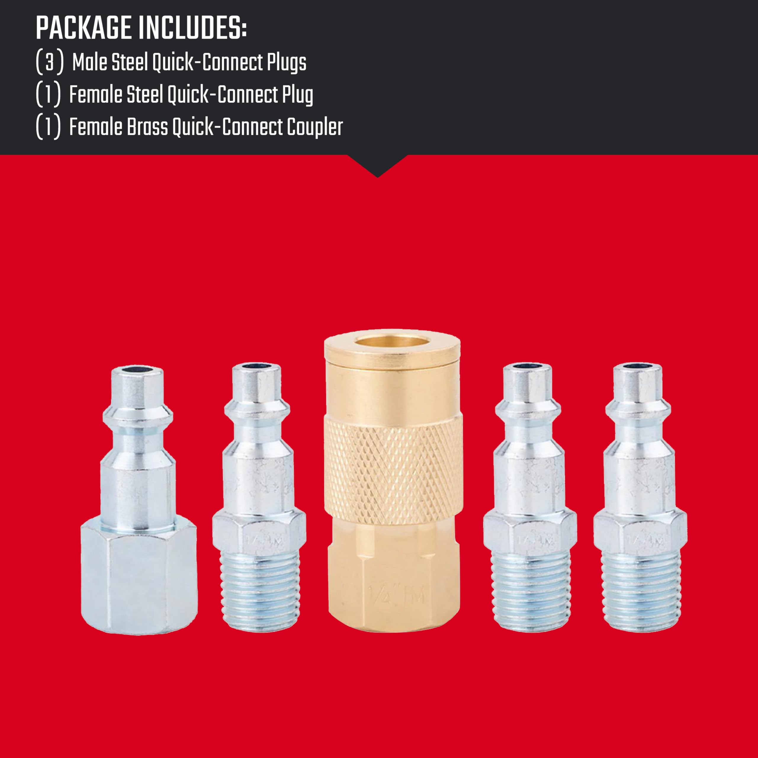 craftsman-5-pc-npt-coupler-plug-kit-industrial-quick-connect-steel-and-brass-1-4 image 5