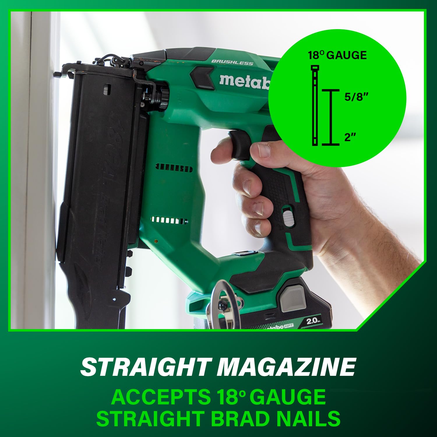 metabo-hpt-18v-brushless-cordless-brad-nailer-kit-nt1850dft-with-2-0ah-battery-d image 6