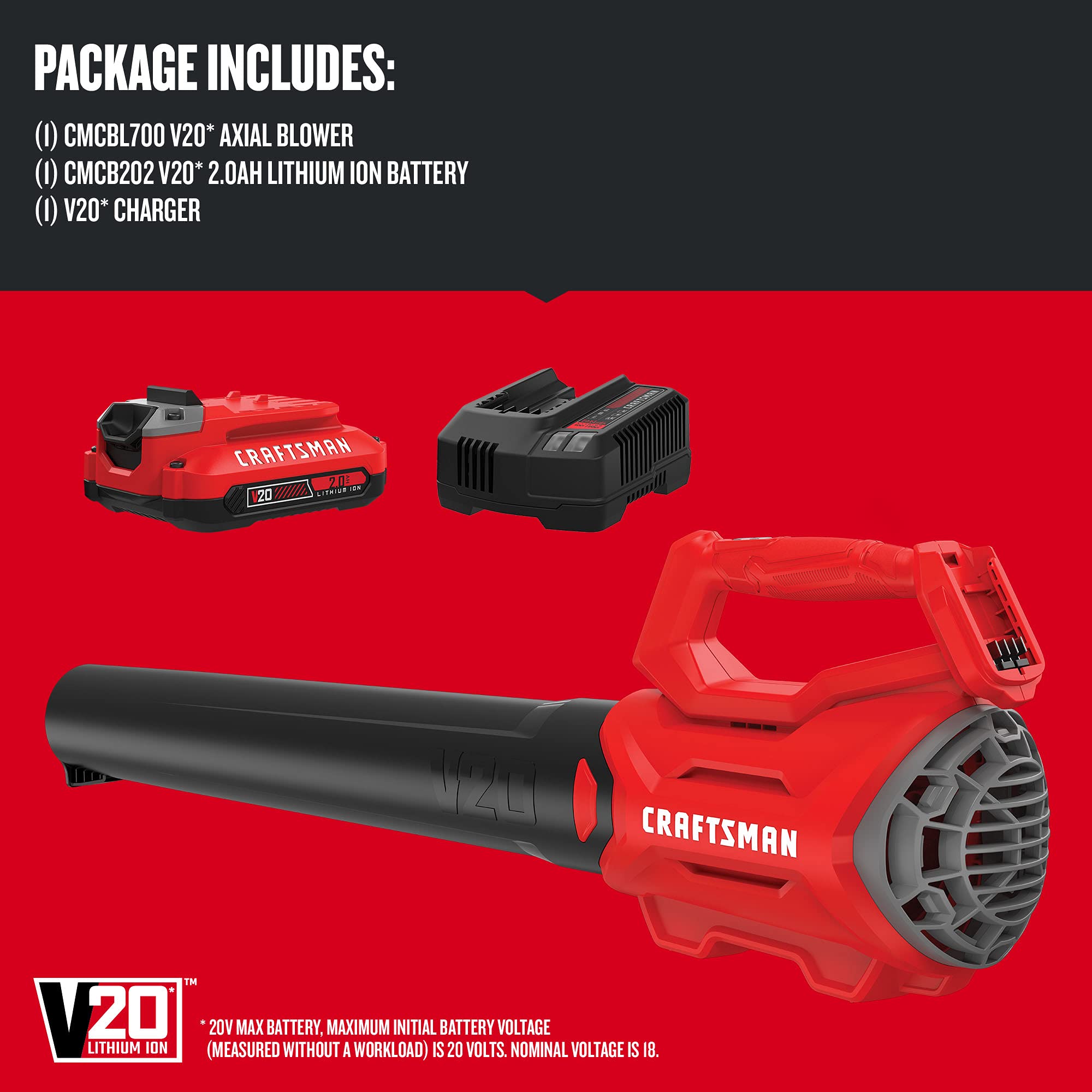 craftsman-20v-max-cordless-axial-leaf-blower-kit-cmcbl700d1 image 2