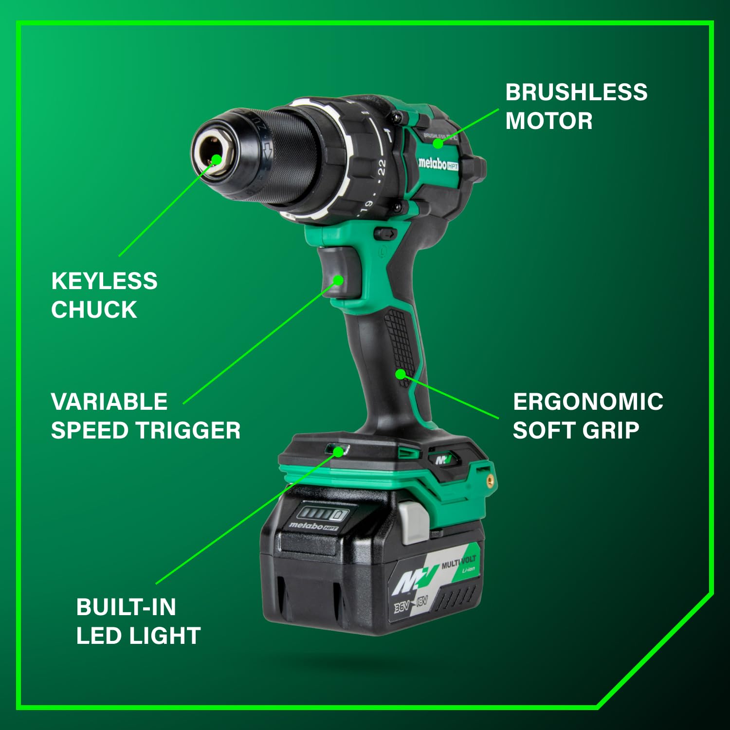 metabo-hpt-36v-multivolt-cordless-brushless-1-2-hammer-drill-kit-dv36dc-most-pow image 6