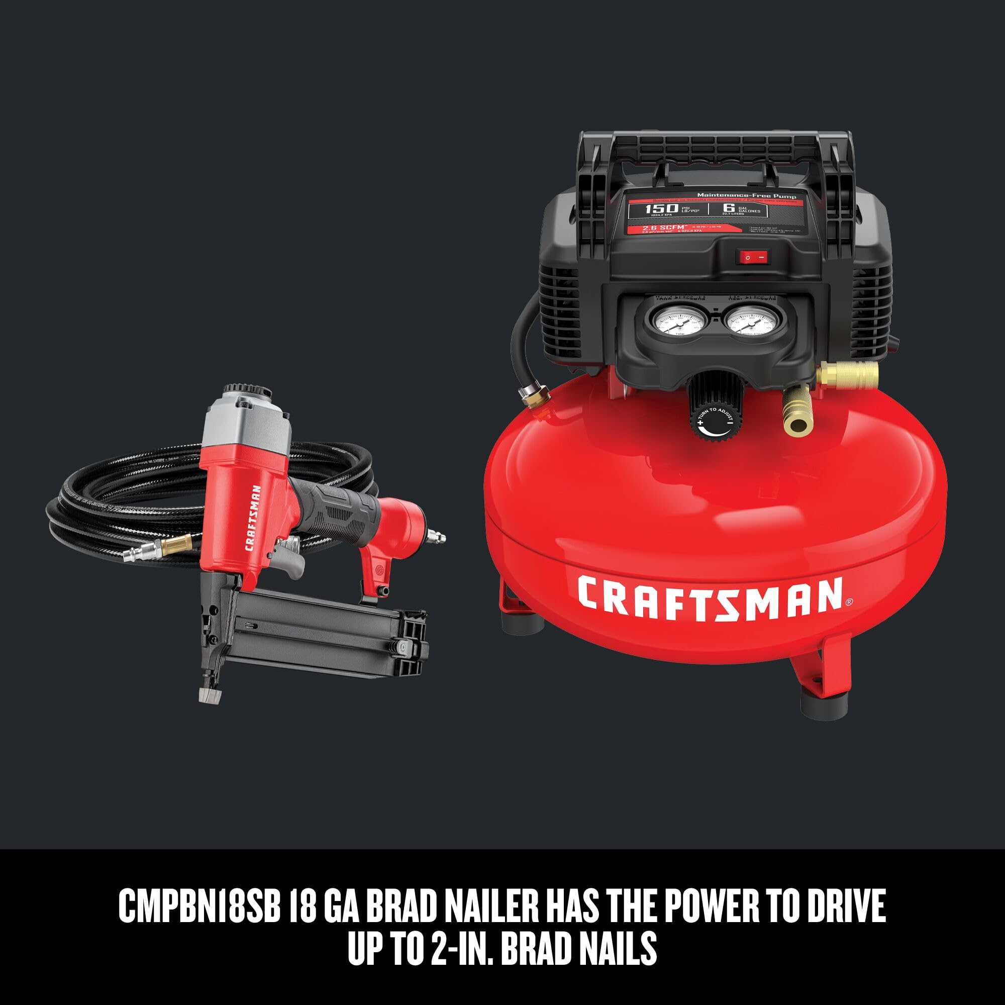 craftsman-cmec1kit18-air-compressor-combo-kit-with-18-gauge-brad-nailer-and-hose image 5
