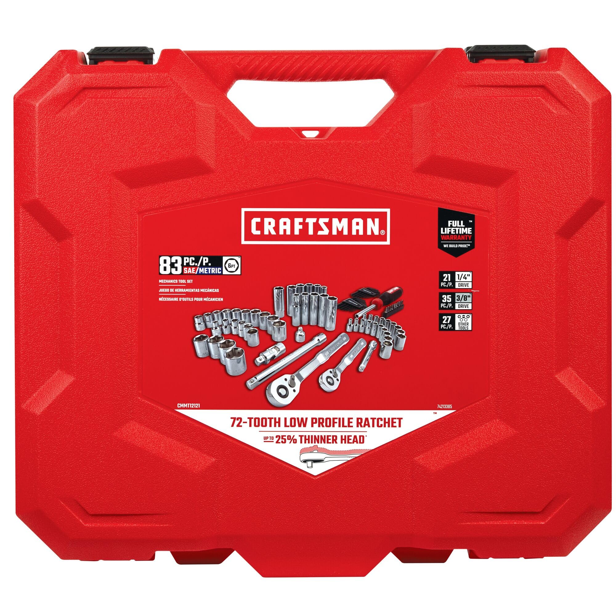 craftsman-mechanics-tool-set-83-piece-hand-tool-and-socket-set-sae-metric-cmmt12 image 5