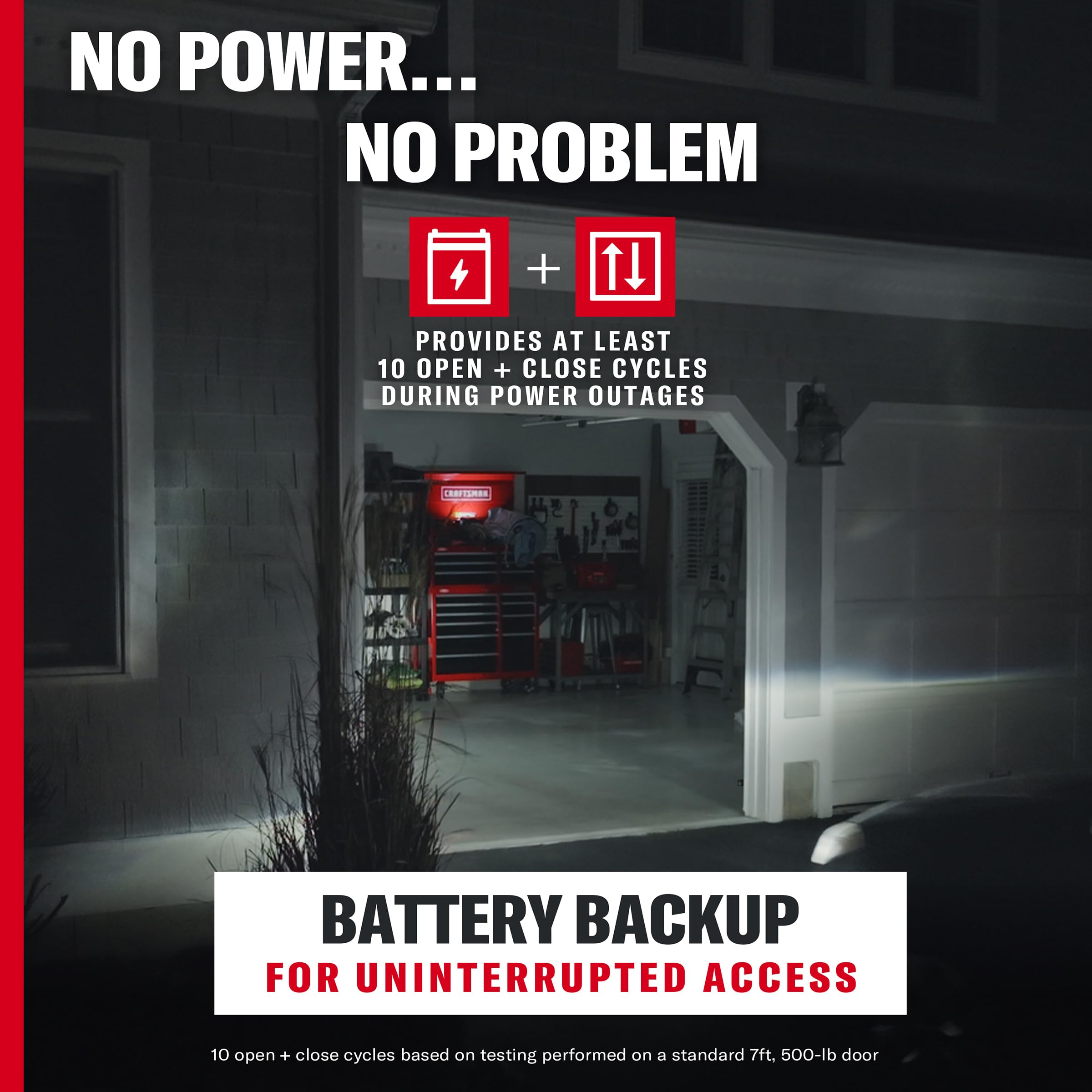 craftsman-3-4-hp-myq-ultra-quiet-smart-belt-drive-garage-door-opener-with-wi-fi- image 4