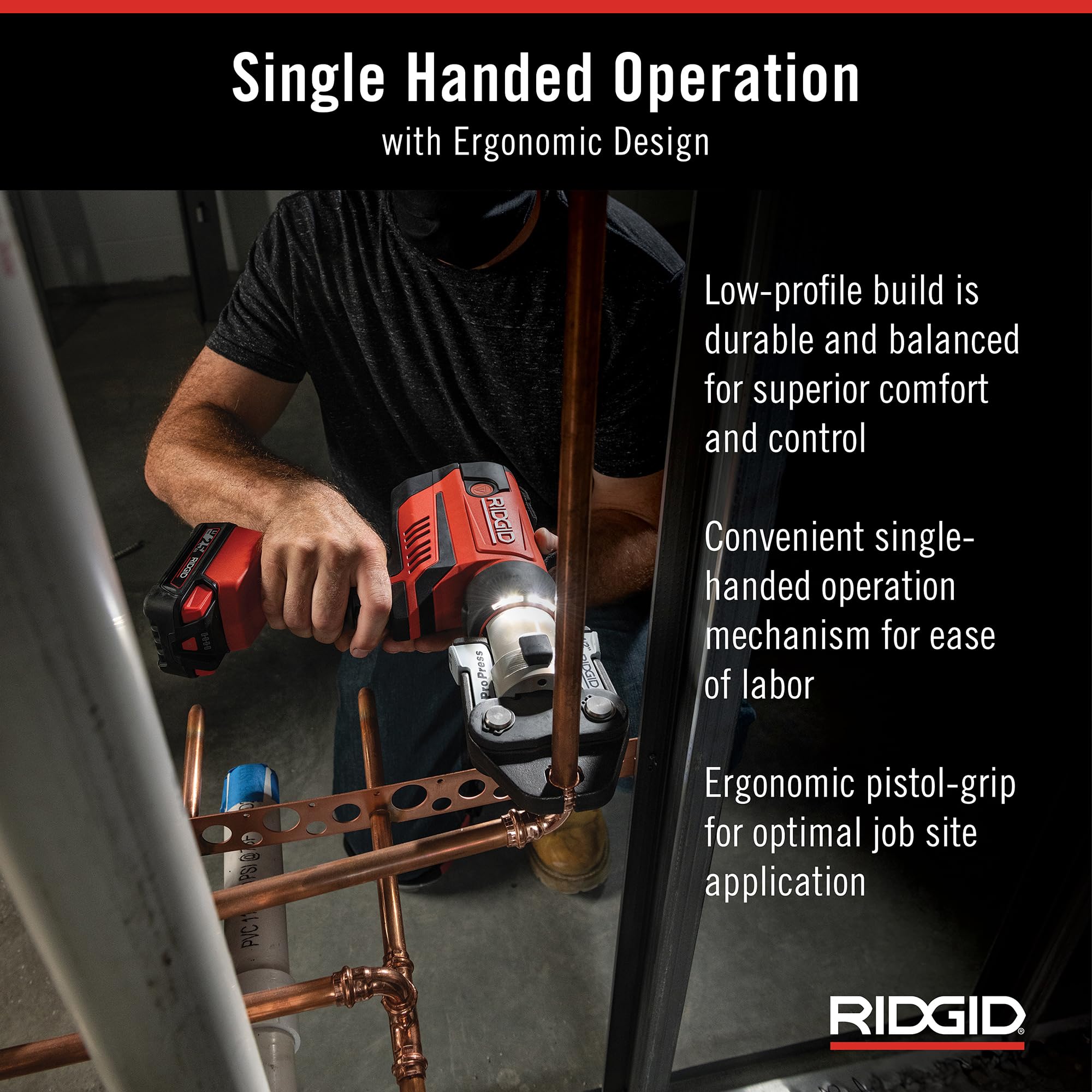 ridgid-rp-350-propress-8-piece-pressing-tool-kit-with-18v-battery-charger-4-jaws image 4