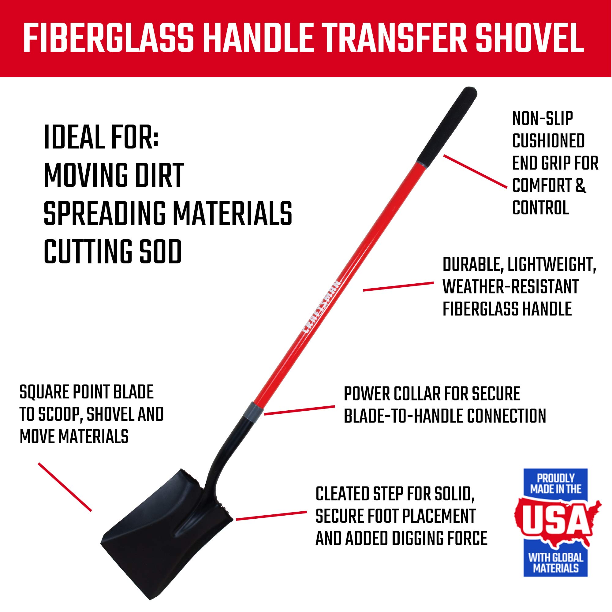 craftsman-2-piece-garden-tool-set-with-transfer-shovel-and-bow-rake-fiberglass-h image 3