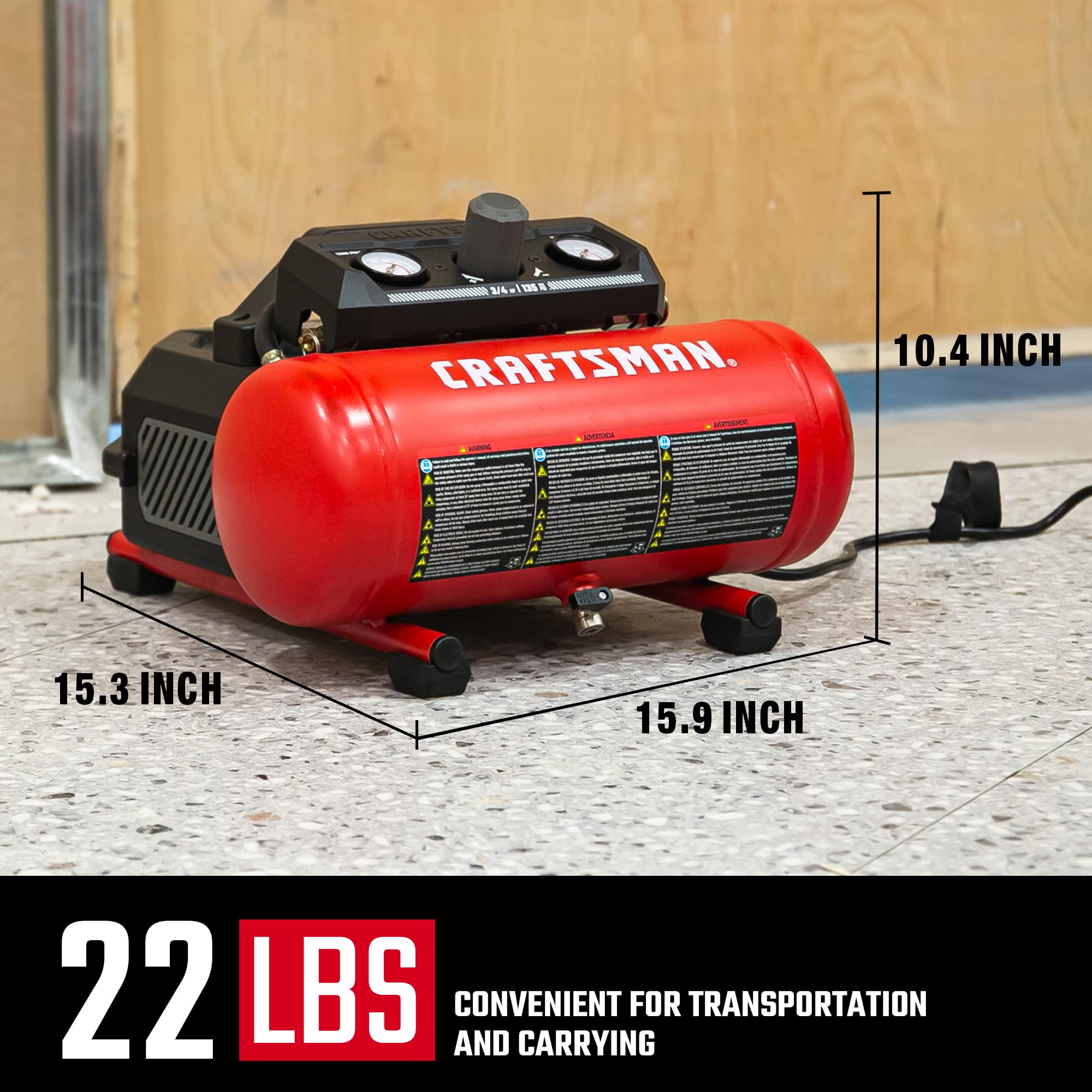 craftsman-1-5-gallon-portable-air-compressor-3-4-hp-125-psi image 3