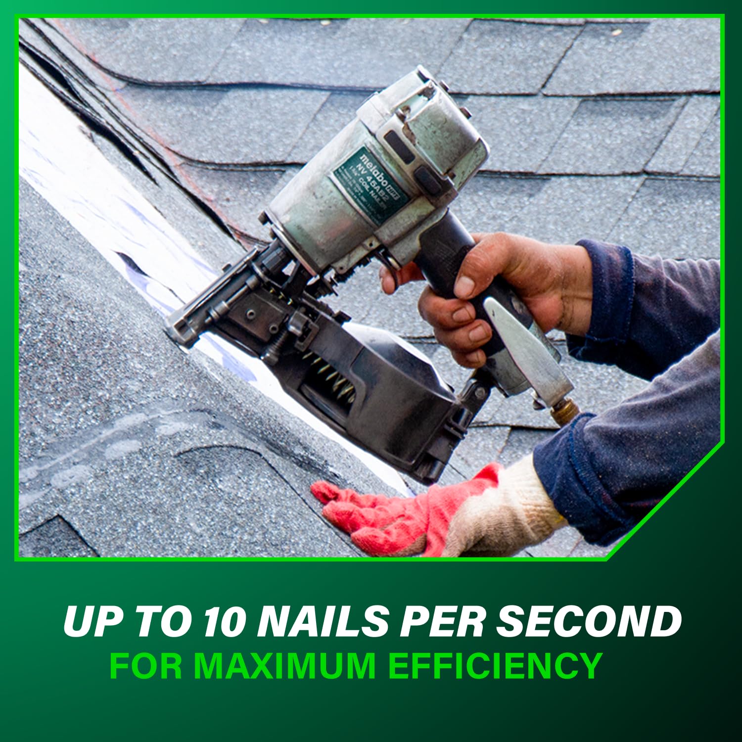 metabo-hpt-pneumatic-roofing-nailer-16-degree-asphalt-shingles-nv45ab2 image 6