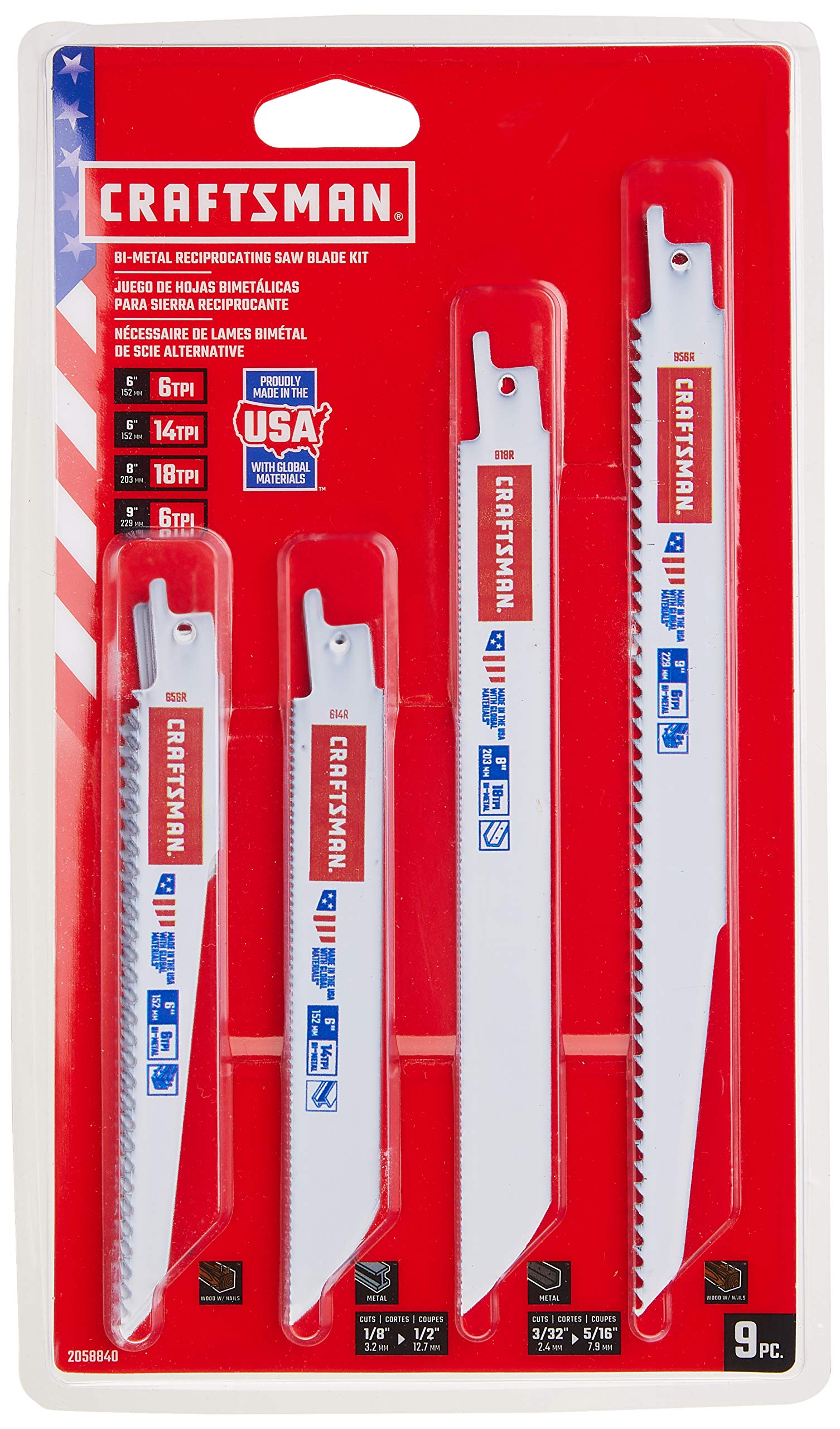 craftsman-11-piece-general-purpose-reciprocating-saw-blade-set-with-case-2058838 image 6