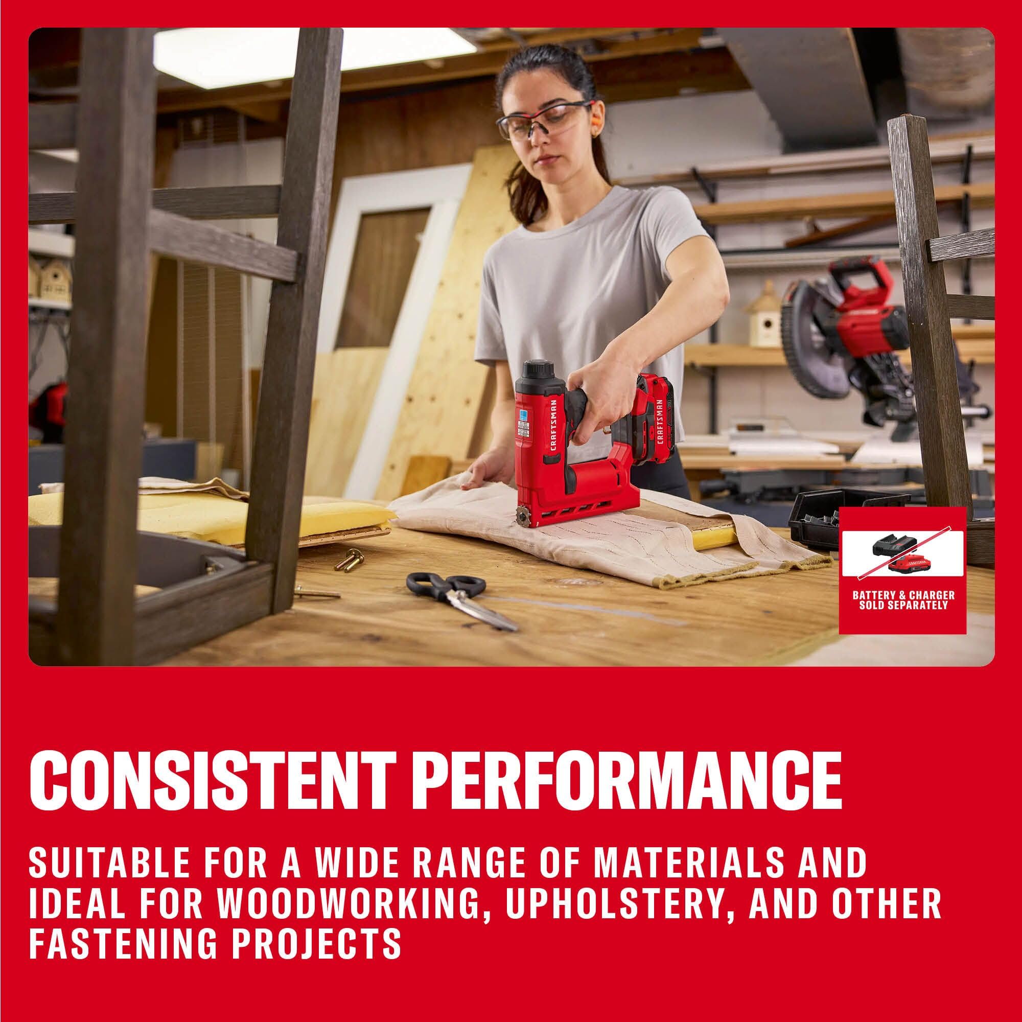 craftsman-v20-3-8-inch-crown-stapler-battery-powered-tool-only-cmcn410b image 2