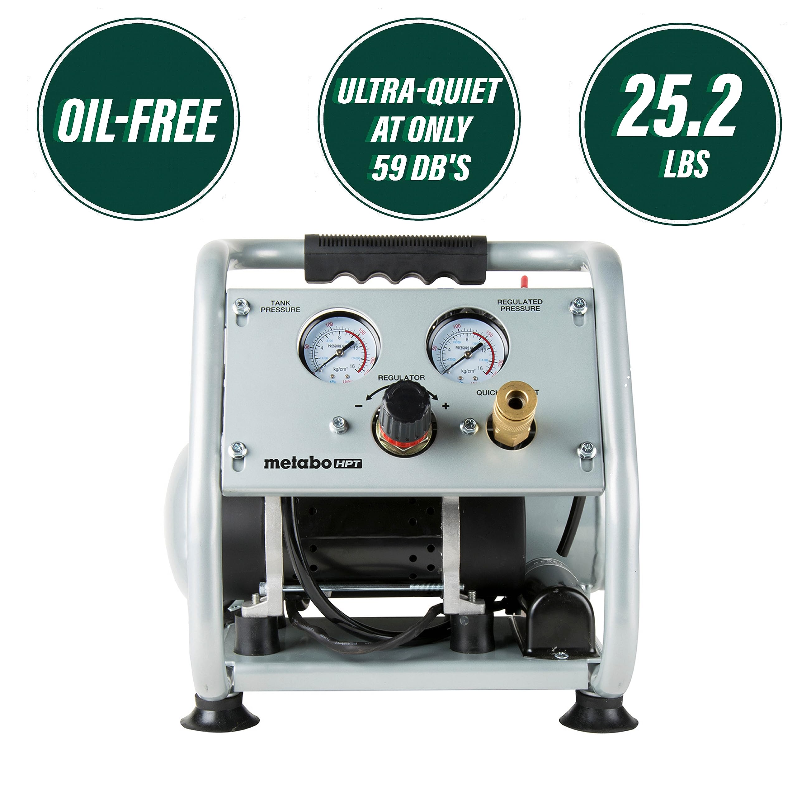 metabo-hpt-quiet-air-compressor-1-gallon-oil-free-ultra-quiet-59-db-portable-ec2 image 2