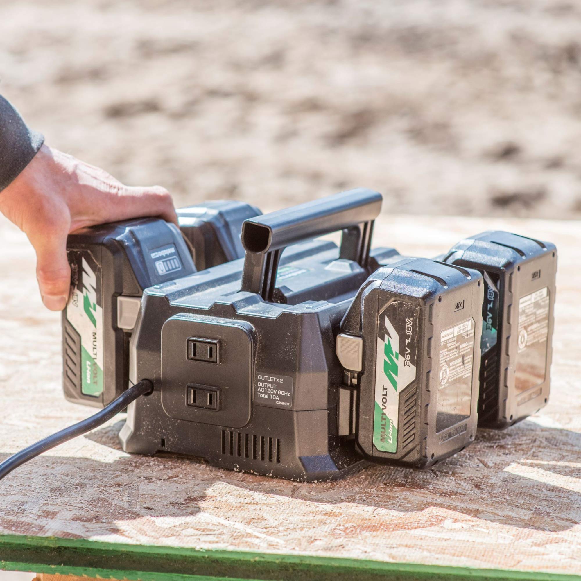 metabo-hpt-uc18ytsl-4-port-battery-charger-for-36v-18v-slide-style-batteries-wit image 7