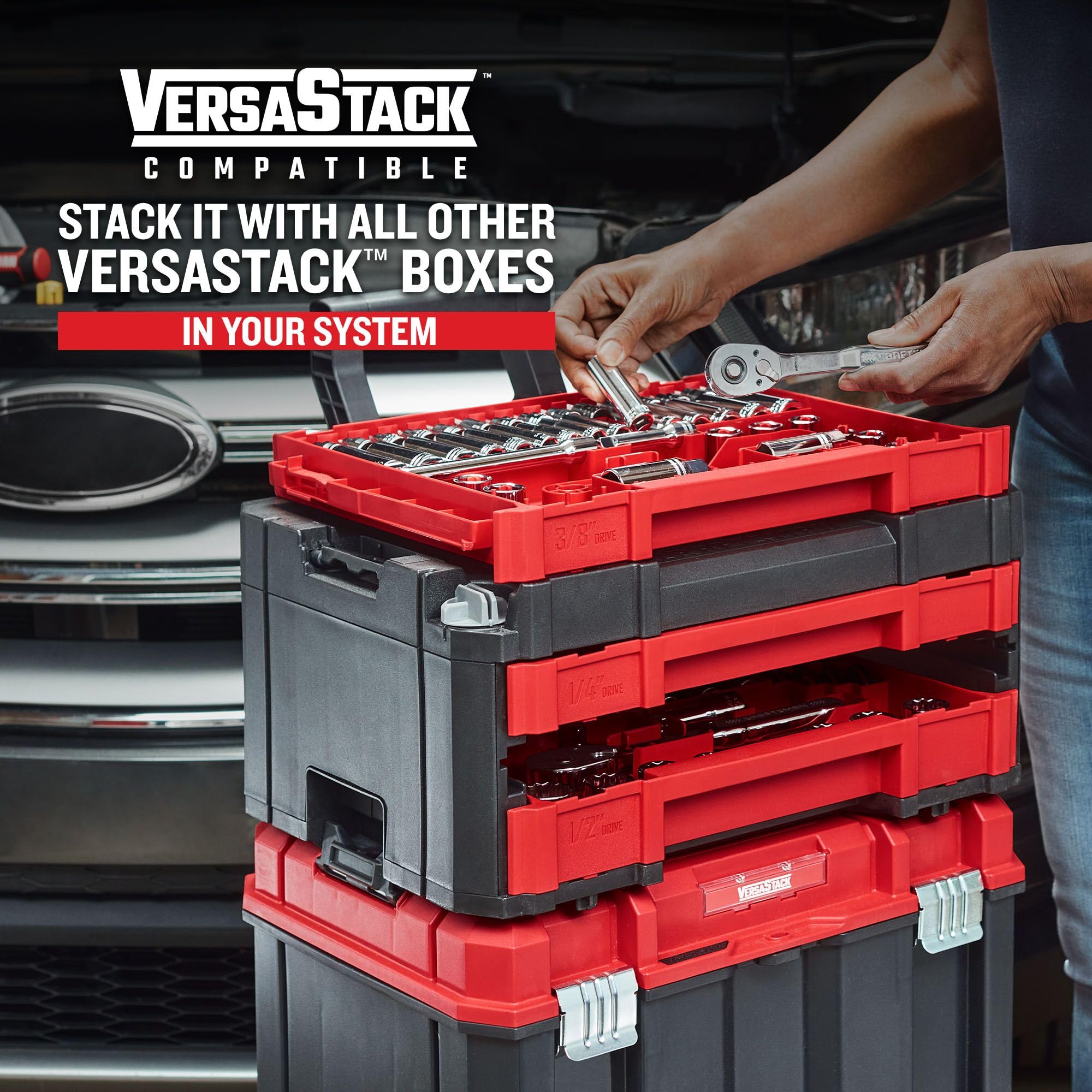 craftsman-cmmt45309-262-piece-mechanic-tool-set-with-3-drawer-versastack-box-sae image 7
