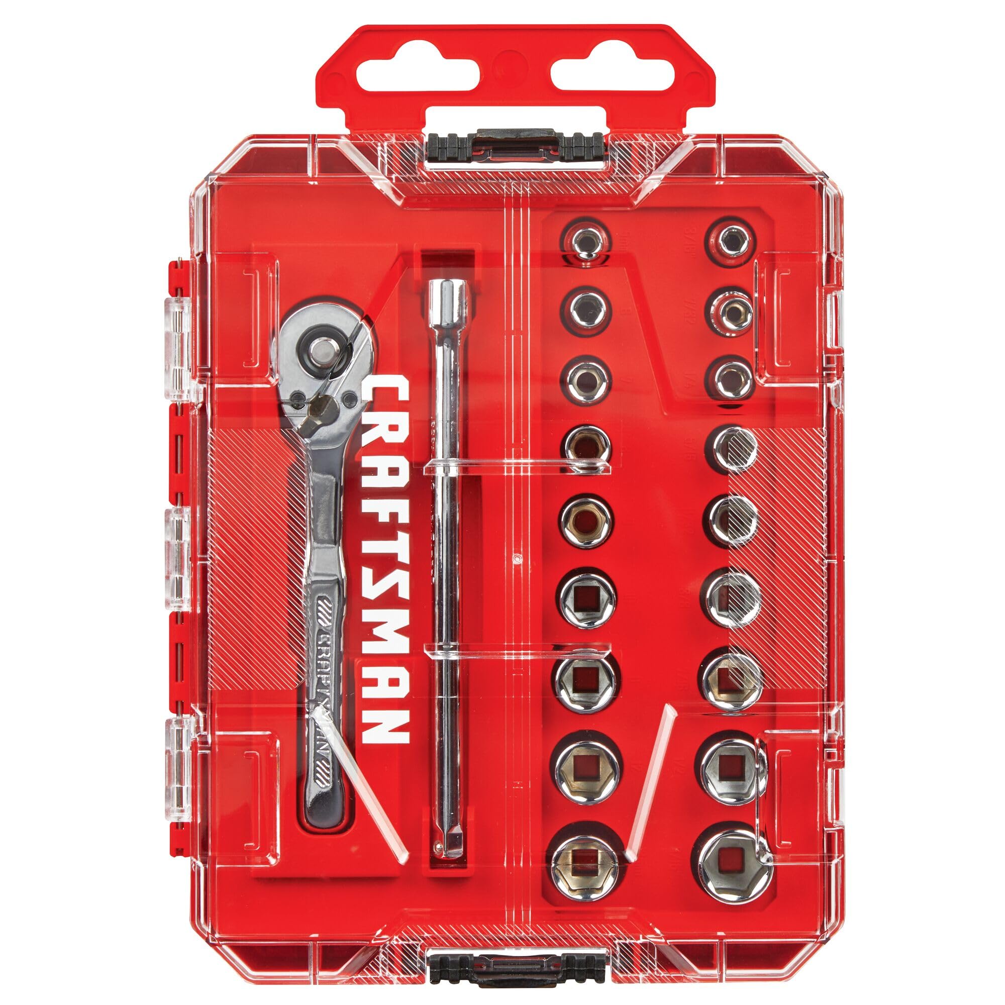 craftsman-mechanics-tool-set-1-4-inch-drive-20-piece-90-tooth-cmmt12108 image 5