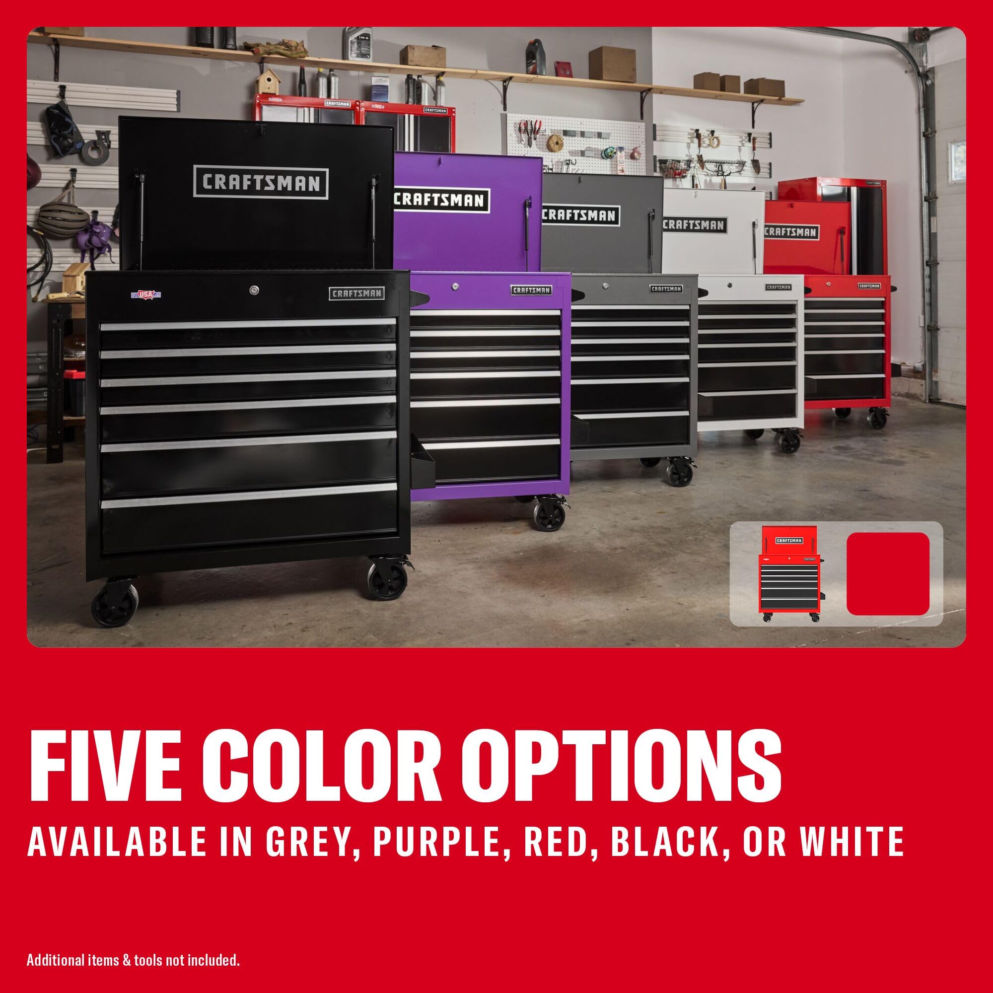 craftsman-full-bank-rolling-tool-chest-with-6-soft-close-drawers-power-outlets-r image 4