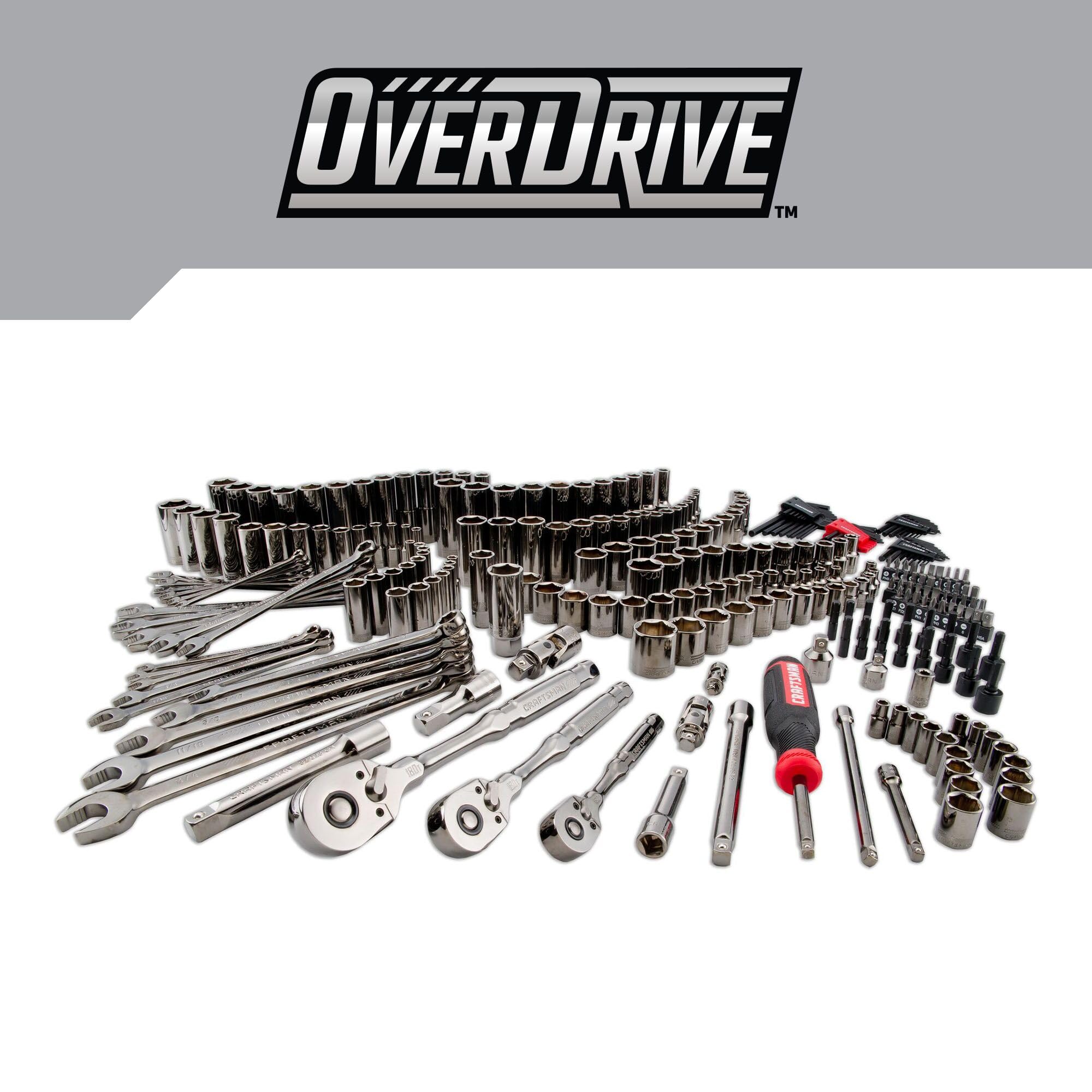 craftsman-overdrive-284-piece-mechanics-tool-set-with-gunmetal-chrome-finish-cmm image 2