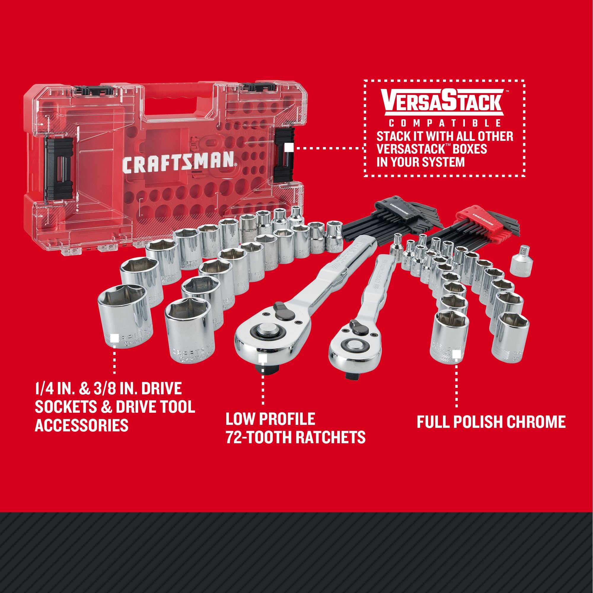 craftsman-versastack-71-piece-mechanics-tool-set-1-4-3-8-drive-cmmt45171 image 2