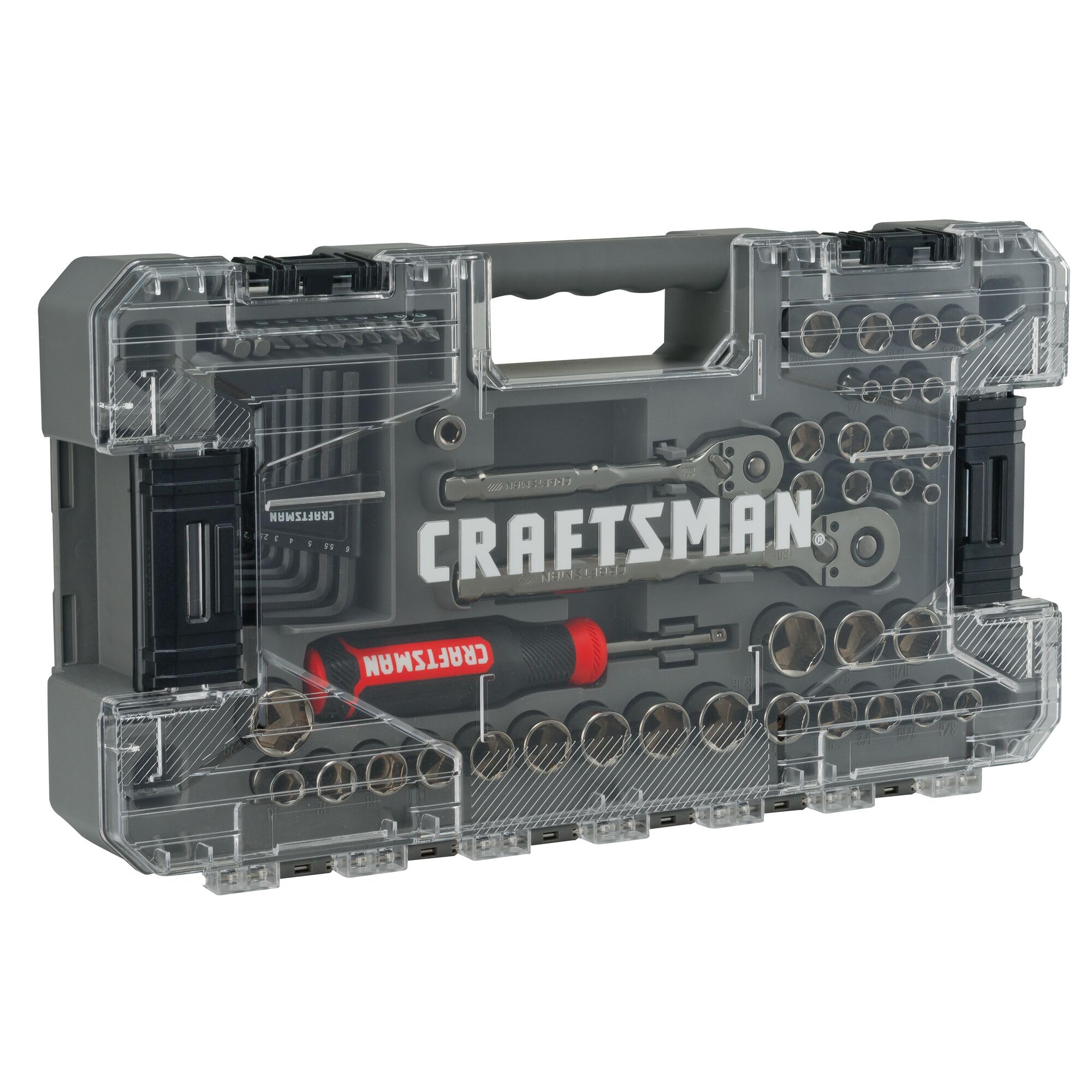 craftsman-overdrive-64-piece-gunmetal-chrome-mechanics-tool-set-standard-sae-met image 7