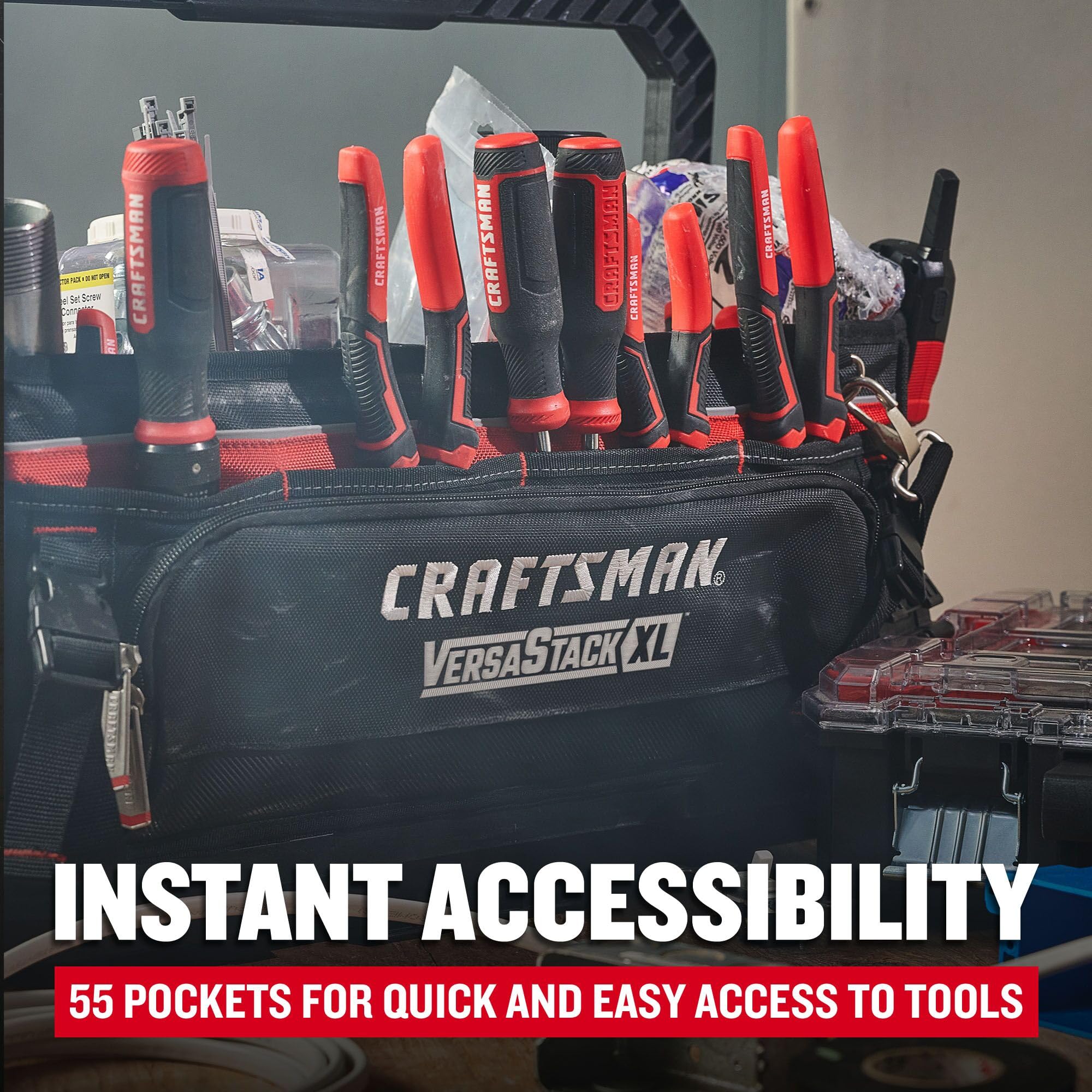craftsman-versastack-xl-tool-bag-22-5-inch-55-pockets-durable-polyester-cmst2145 image 3