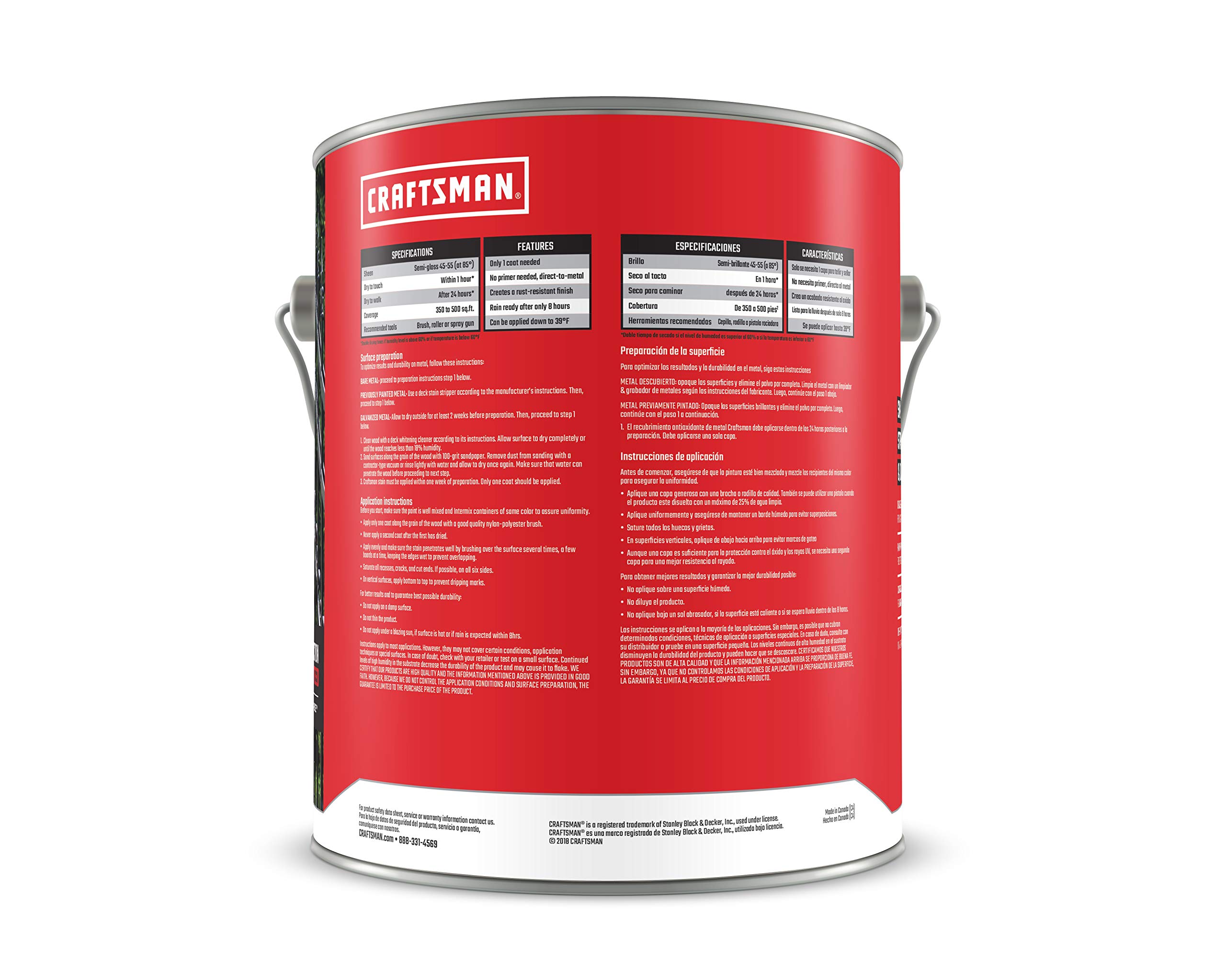 craftsman-metal-antirust-coating-white-semi-gloss-128-fl-oz-1-gallon-direct-to-m image 2