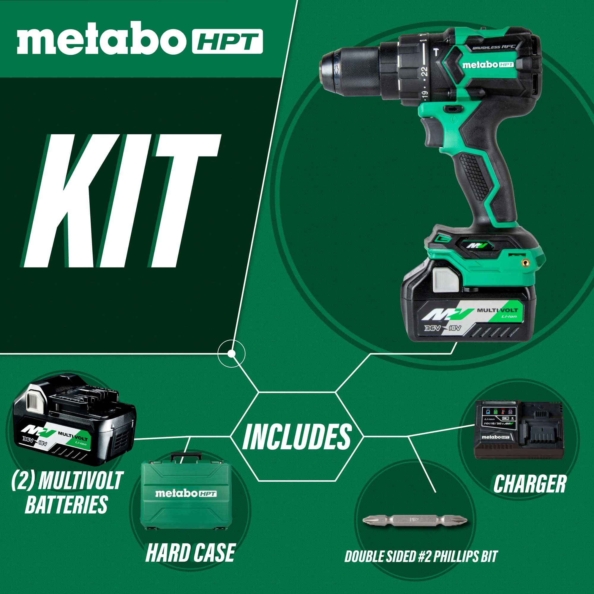 metabo-hpt-36v-multivolt-cordless-brushless-1-2-hammer-drill-kit-dv36dc-most-pow image 2
