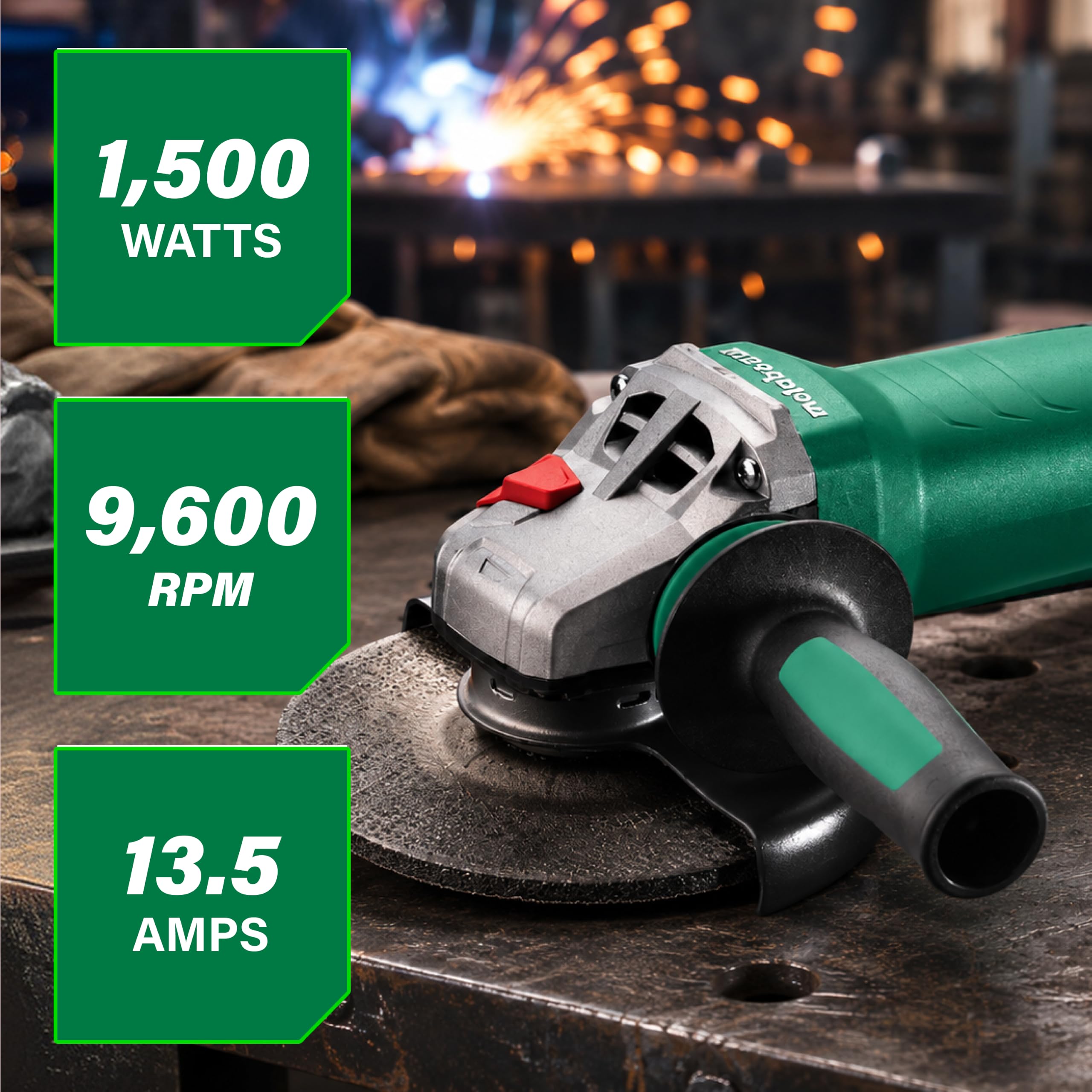 metabo-hpt-wep-15-150-6-inch-corded-angle-grinder-13-5-amp-9-600-rpm-made-in-ger image 2