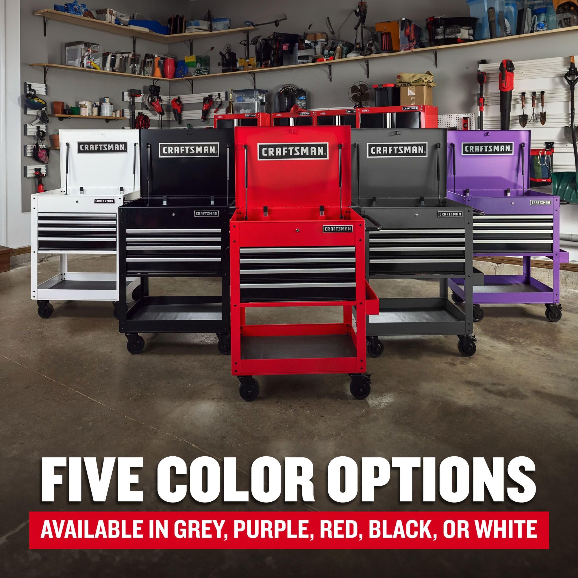craftsman-4-drawer-rolling-tool-box-with-power-outlets-and-usb-ports-22-inch-dee image 4