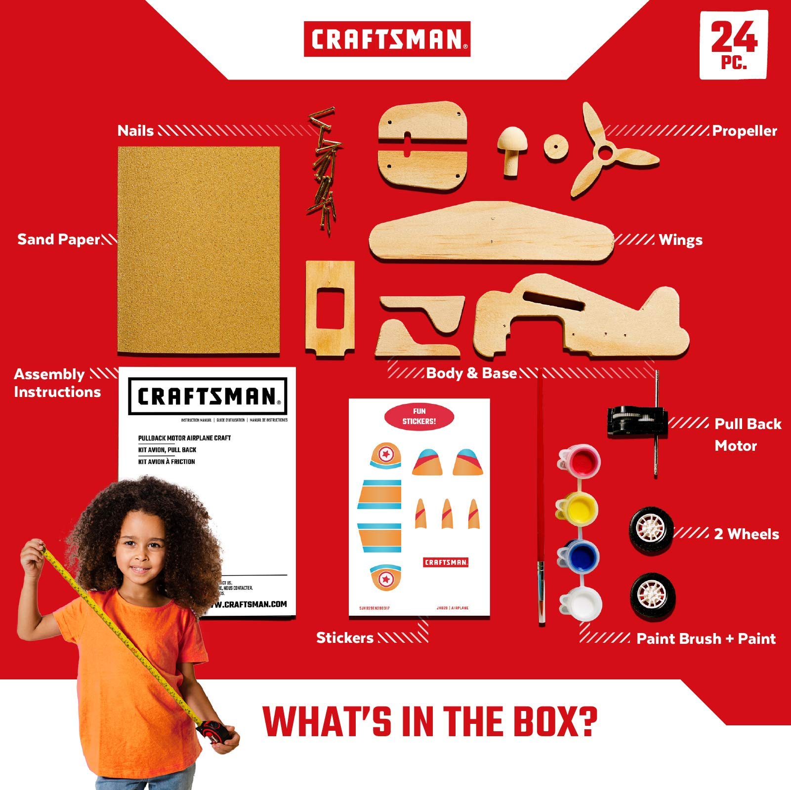 craftsman-pull-back-airplane-kit-diy-wood-building-toy-for-kids-friction-powered image 5