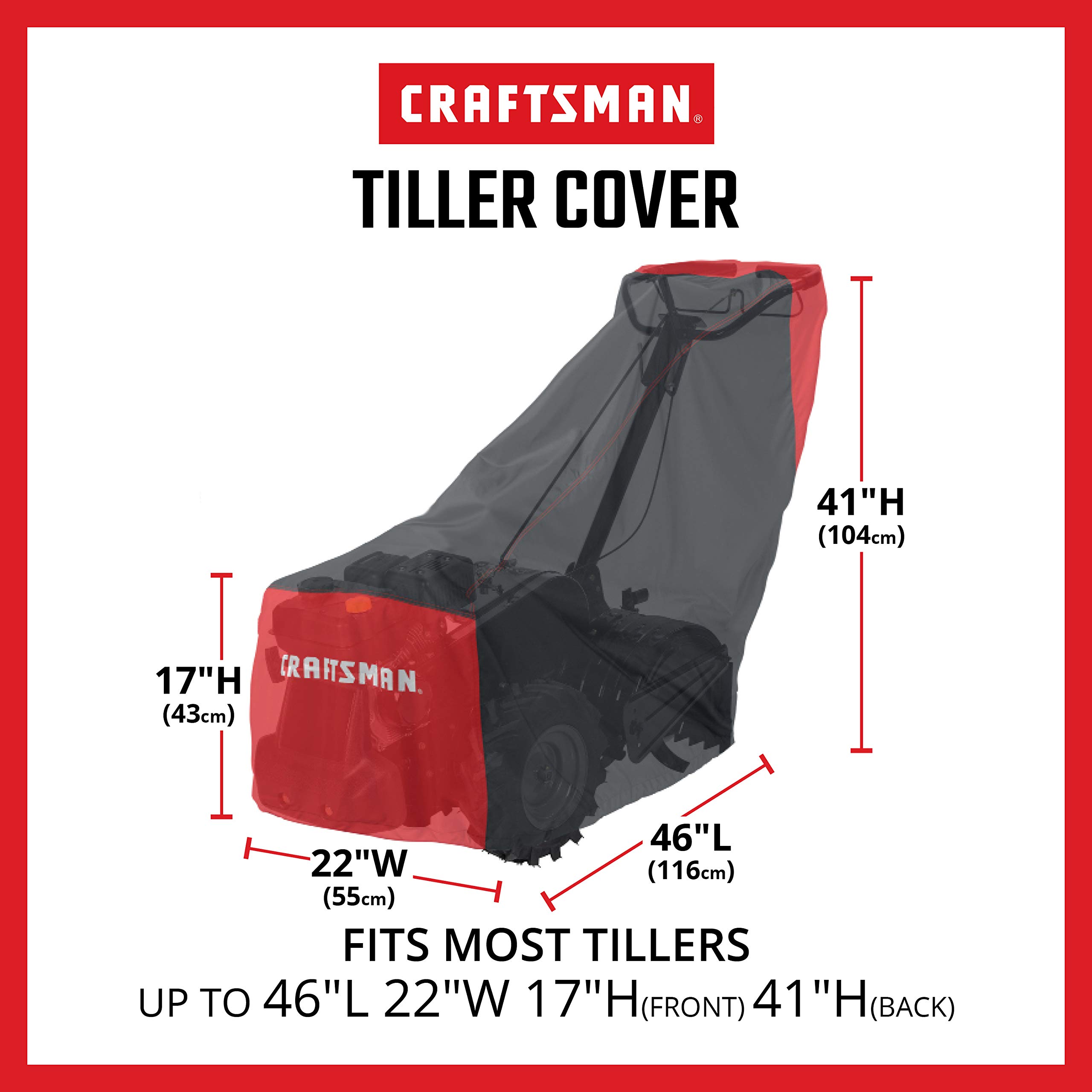 craftsman-tiller-cover-heavy-duty-weather-resistant-fits-most-tillers-up-to-46-l image 2