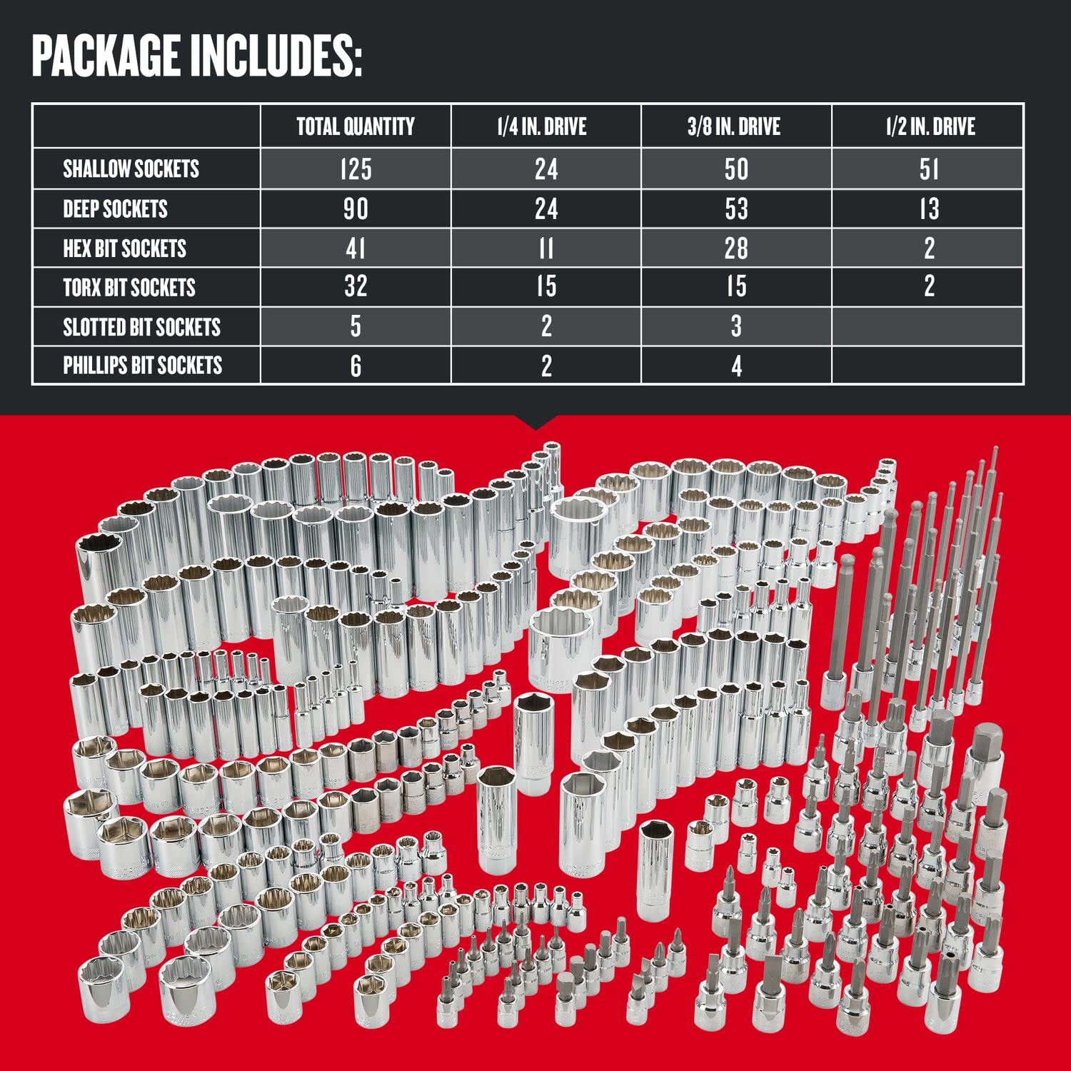 craftsman-299-piece-socket-set-deep-shallow-sockets-hex-torx-slotted-phillips-bi image 3