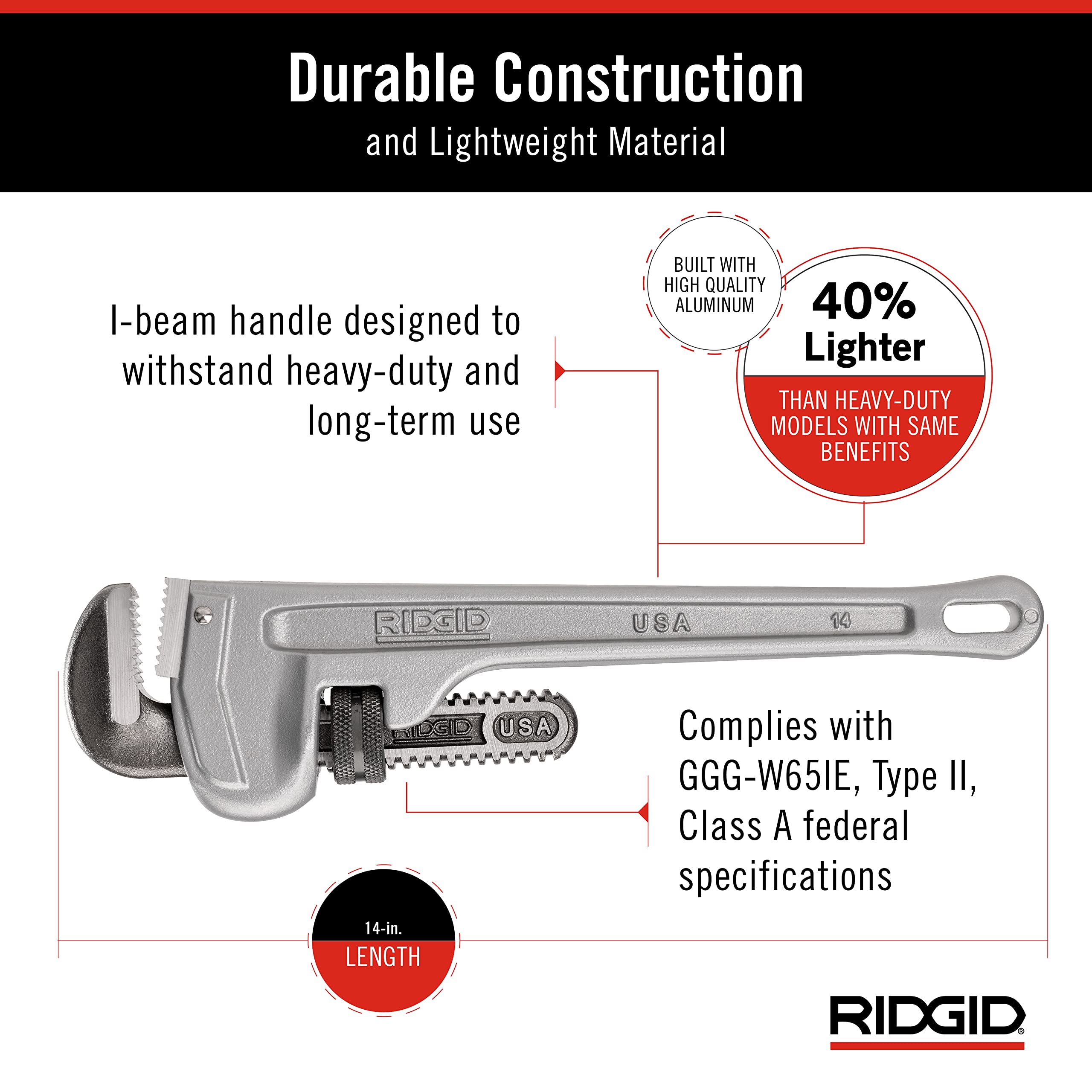 ridgid-31095-model-814-14-inch-aluminum-straight-pipe-wrench-silver image 4