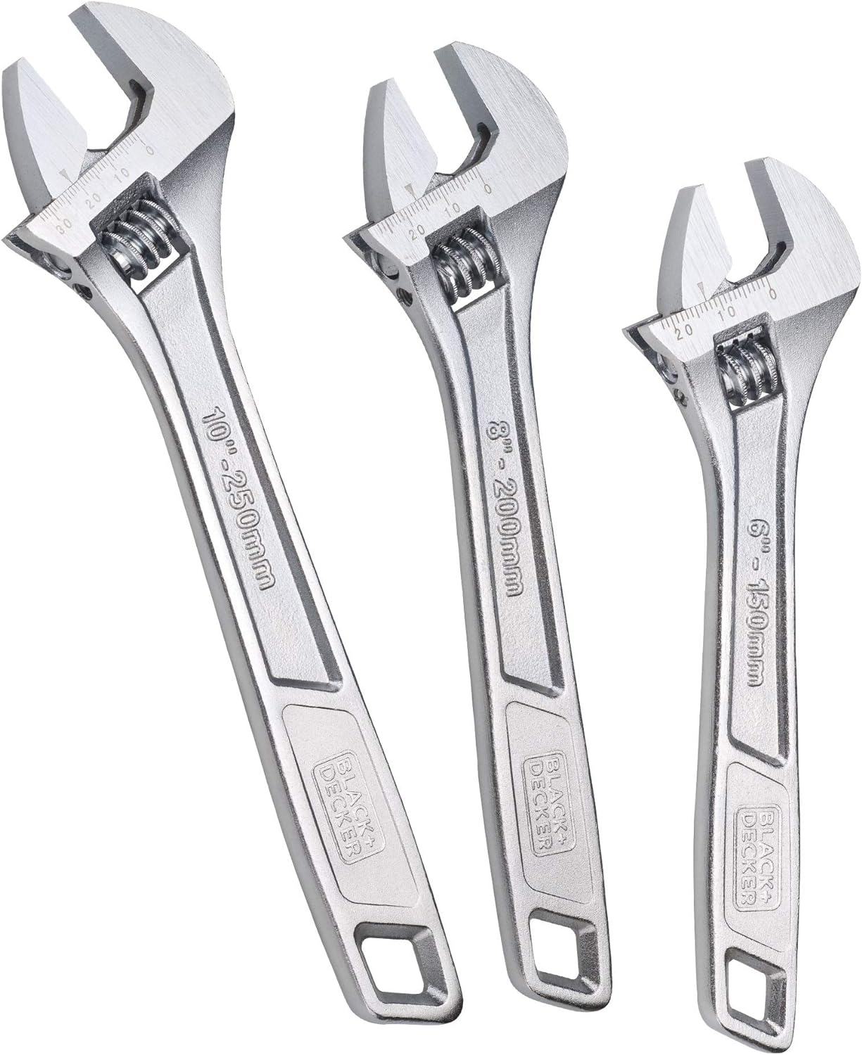 black-decker-adjustable-wrench-set-6-8-and-1-inch-wide-tapered-jaws-3-piece image 1