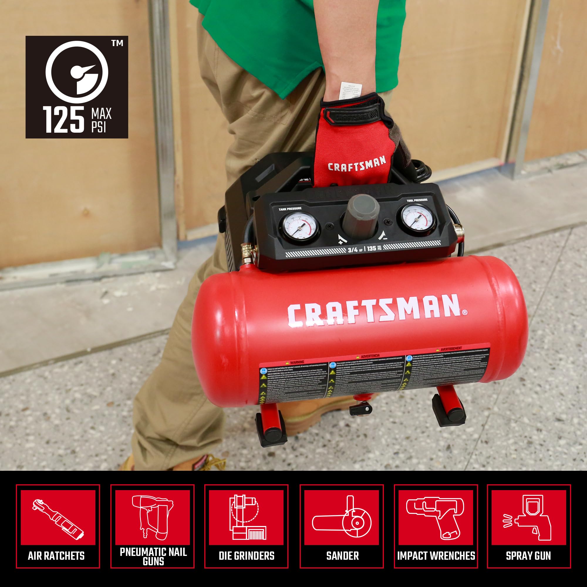 craftsman-1-5-gallon-portable-air-compressor-3-4-hp-125-psi image 4